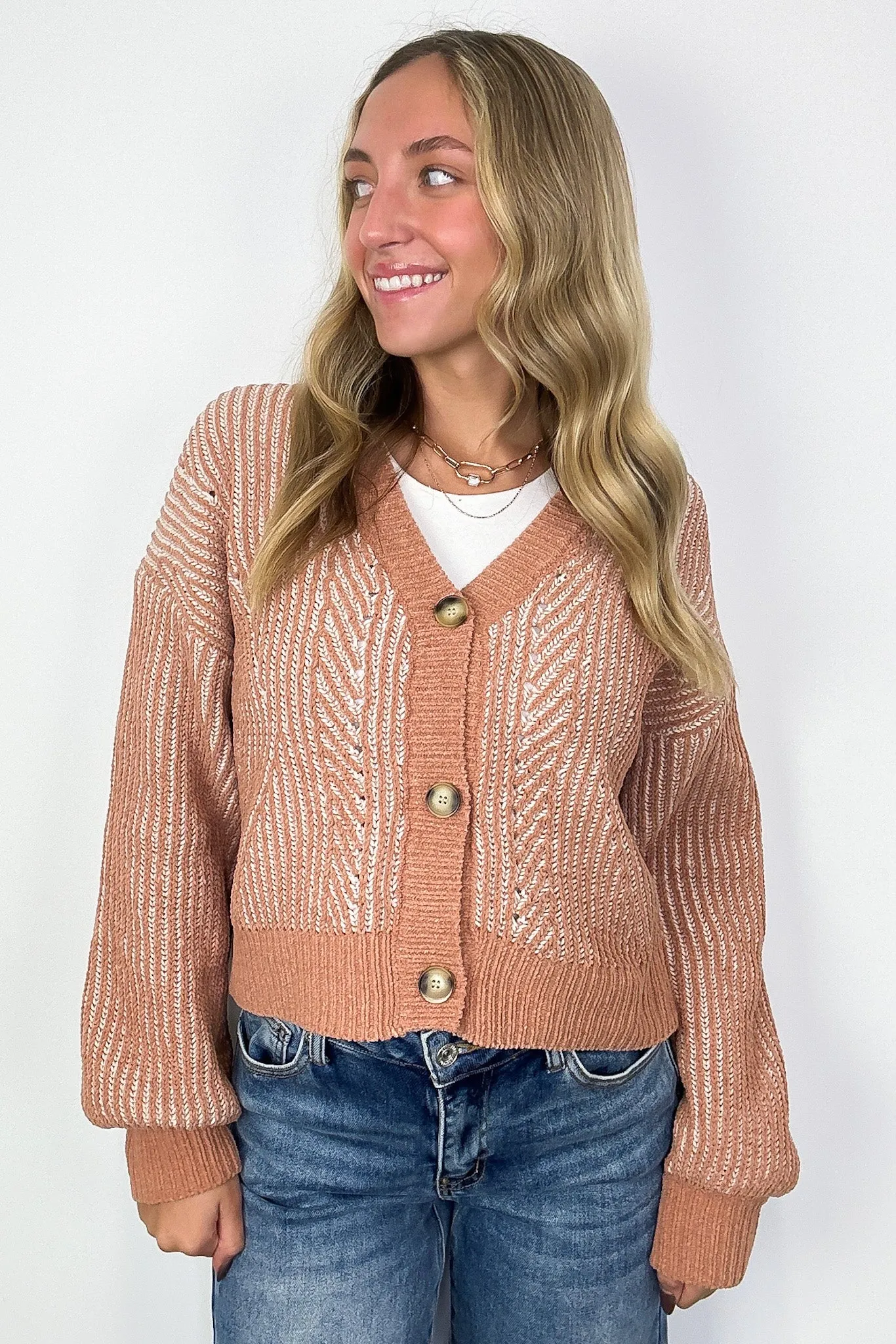 Signature Sunday Two Tone Button Down Cardigan - FINAL SALE sold by Madison + Mallory product image thumbnail 3