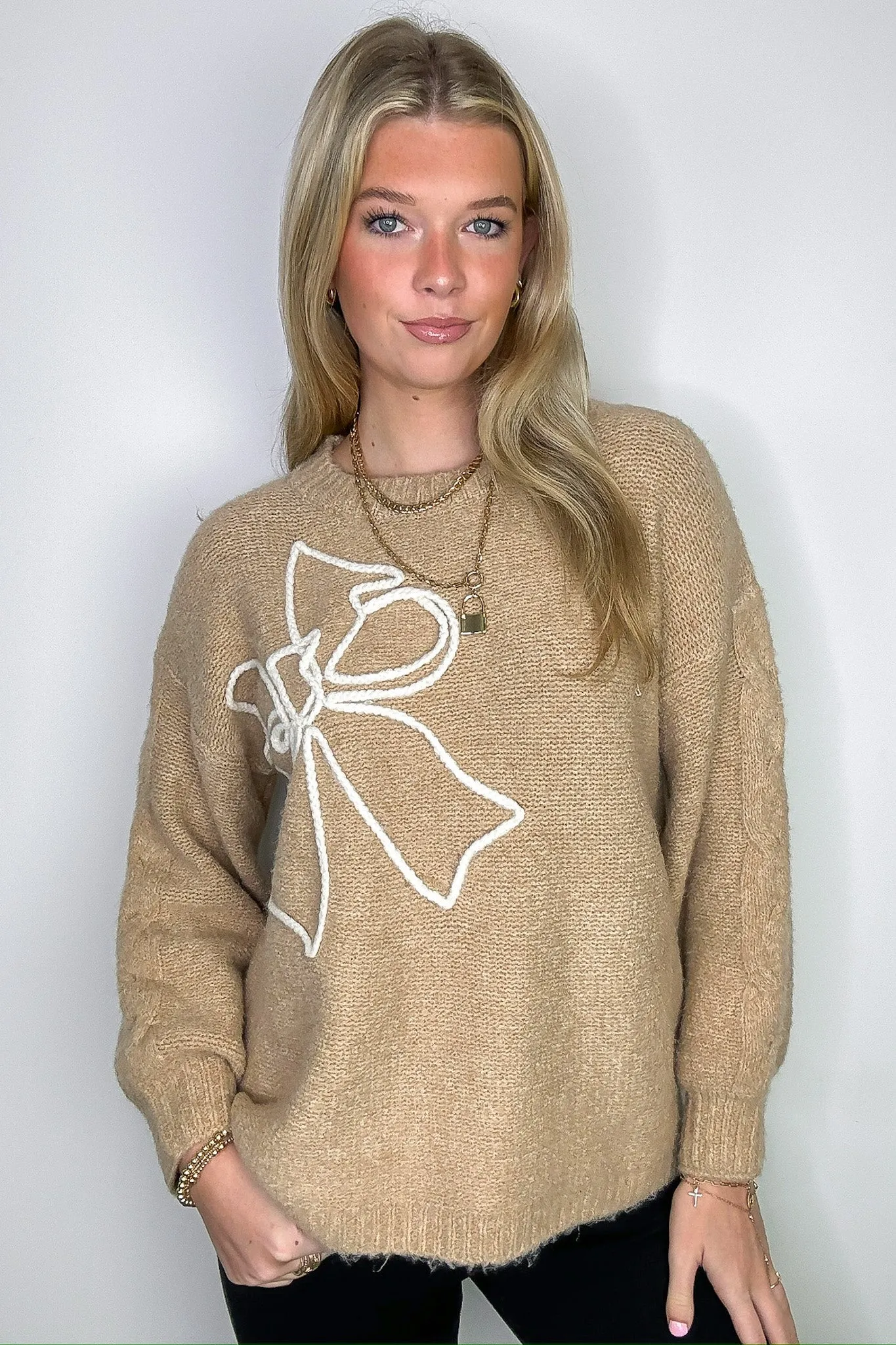 Charmed Bow Knit Sweater - FINAL SALE sold by Madison + Mallory product image thumbnail 2
