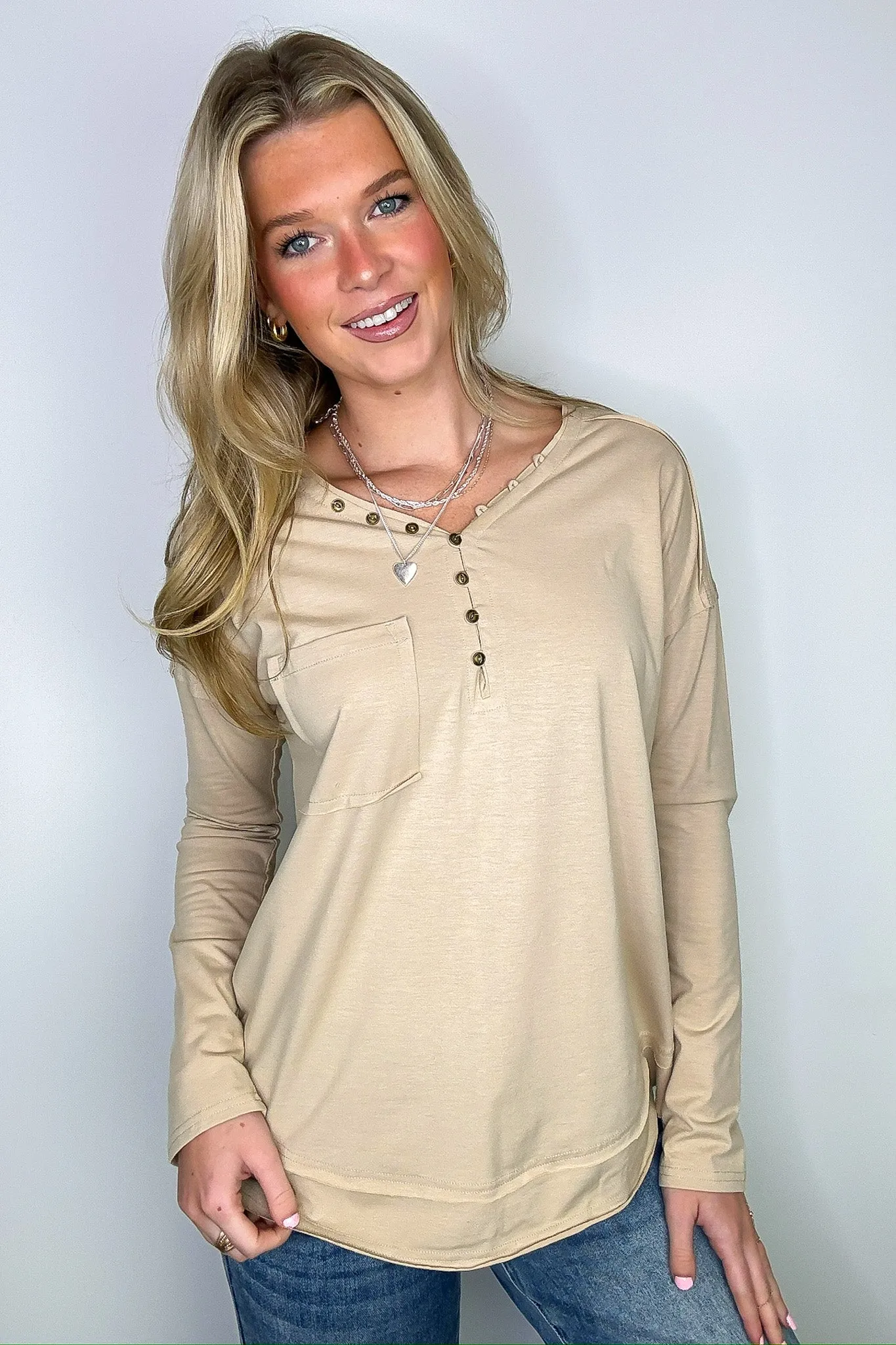 Robyn Mineral Washed Henley Top - FINAL SALE sold by Madison + Mallory product image thumbnail 2
