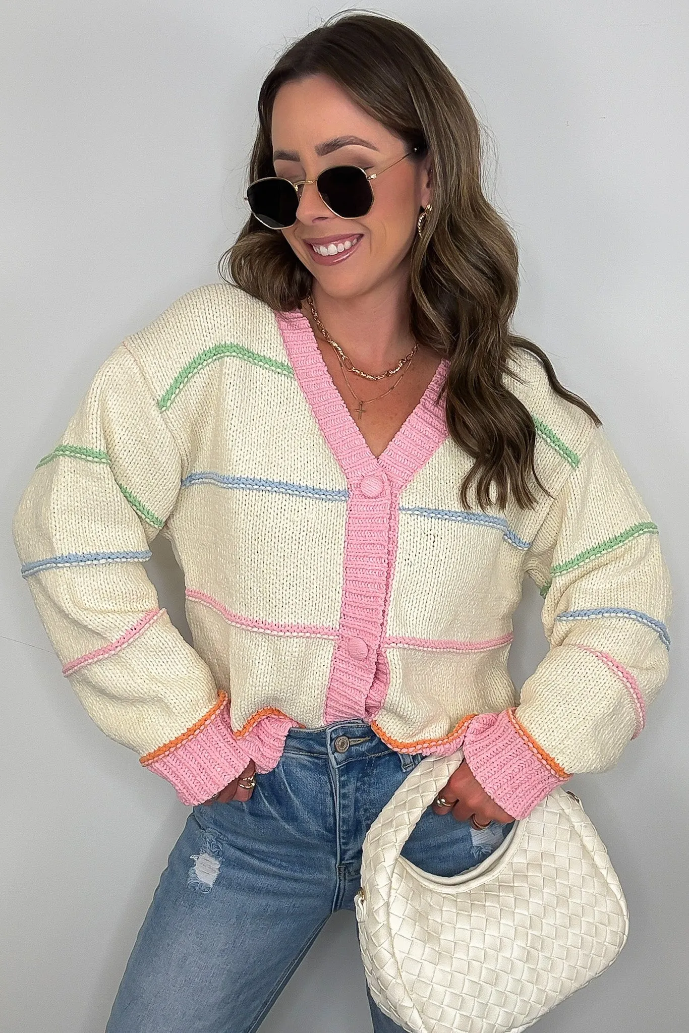 Arienne Striped Button Down Cardigan - FINAL SALE sold by Madison + Mallory product image thumbnail 5