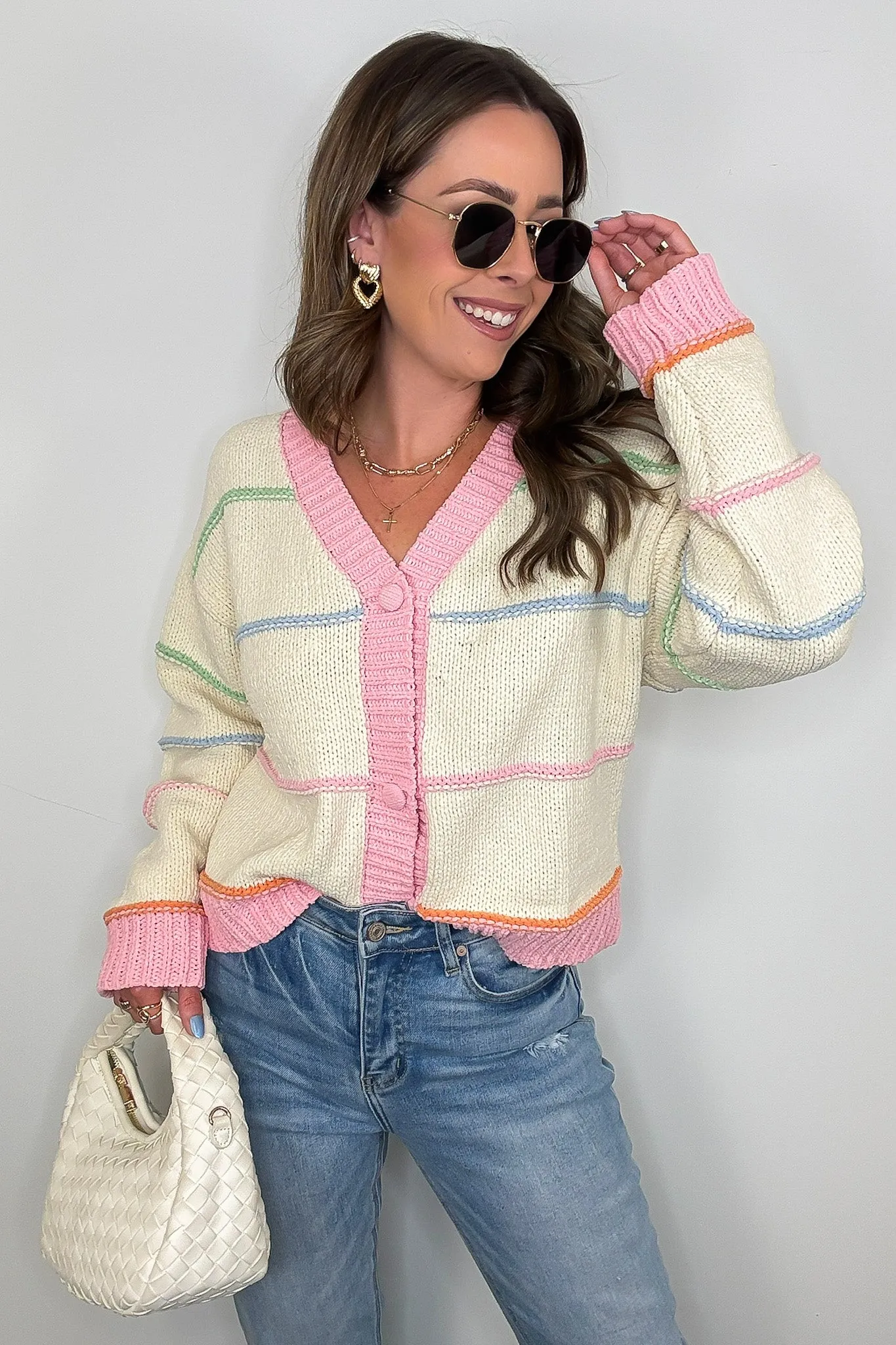 Arienne Striped Button Down Cardigan - FINAL SALE sold by Madison + Mallory product image thumbnail 2