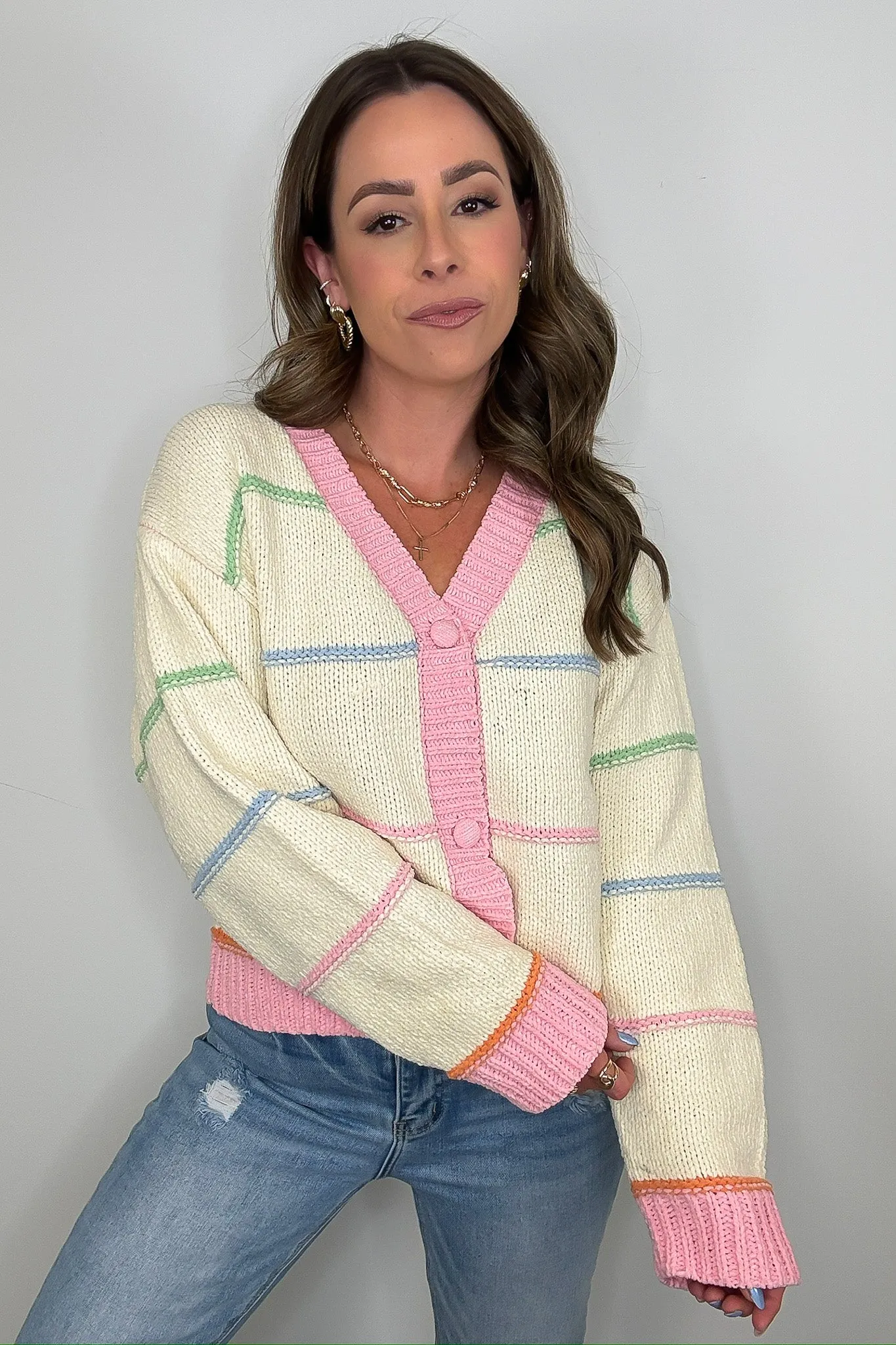 Arienne Striped Button Down Cardigan - FINAL SALE sold by Madison + Mallory product image thumbnail 3