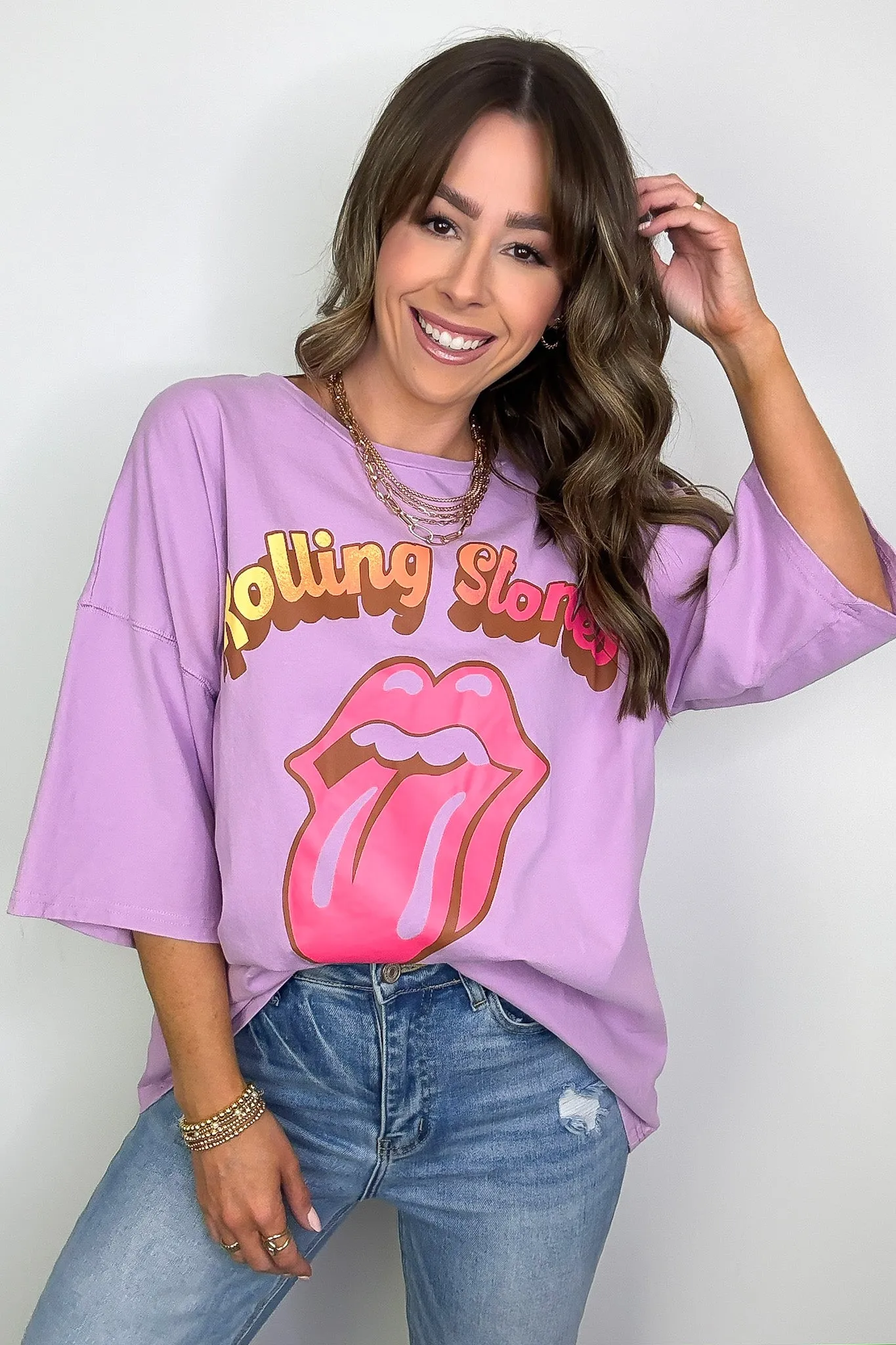 The Rolling Stones Oversized Graphic Tee - FINAL SALE sold by Madison + Mallory product image thumbnail 2