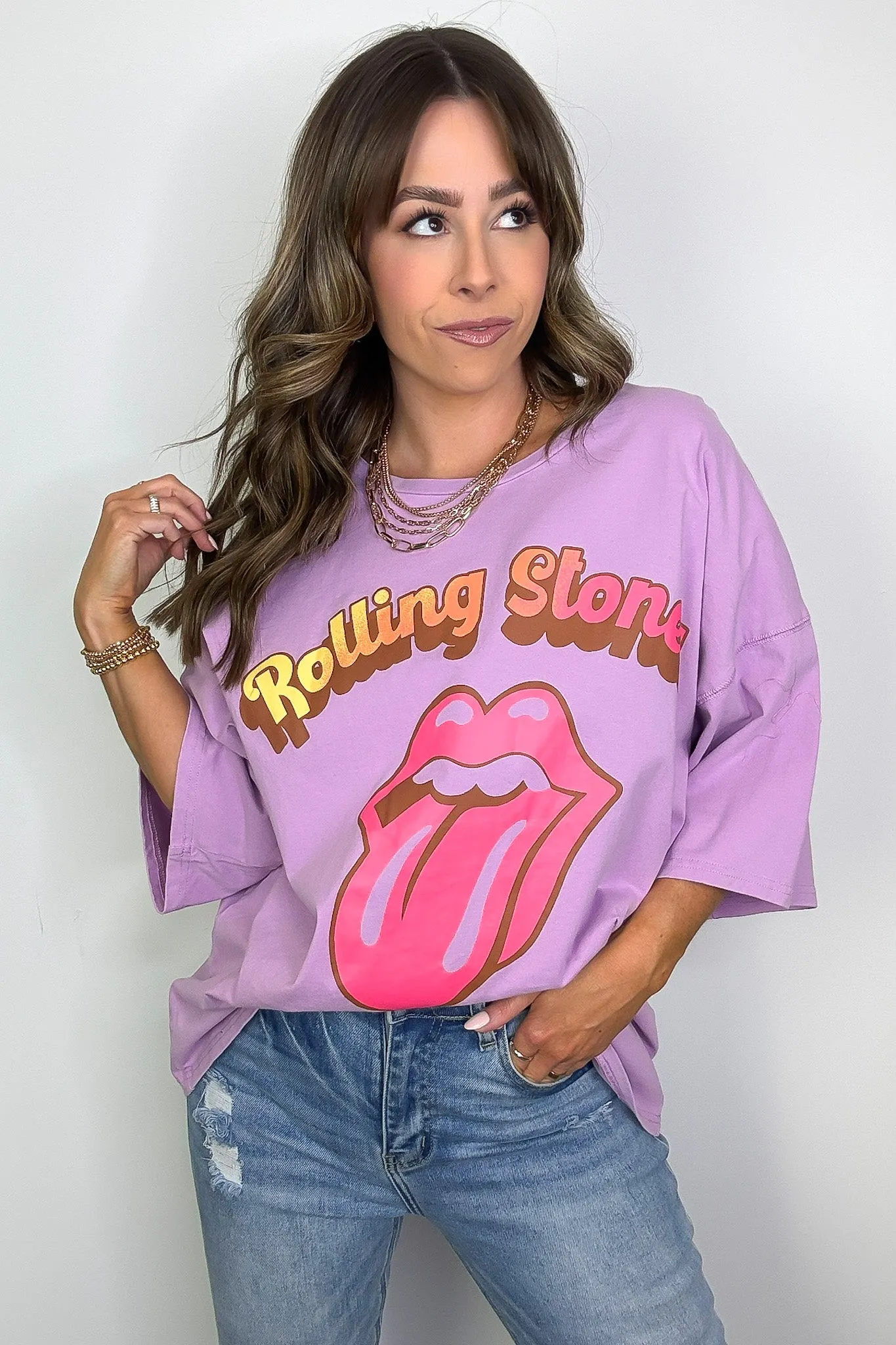 The Rolling Stones Oversized Graphic Tee - FINAL SALE sold by Madison + Mallory product image thumbnail 5