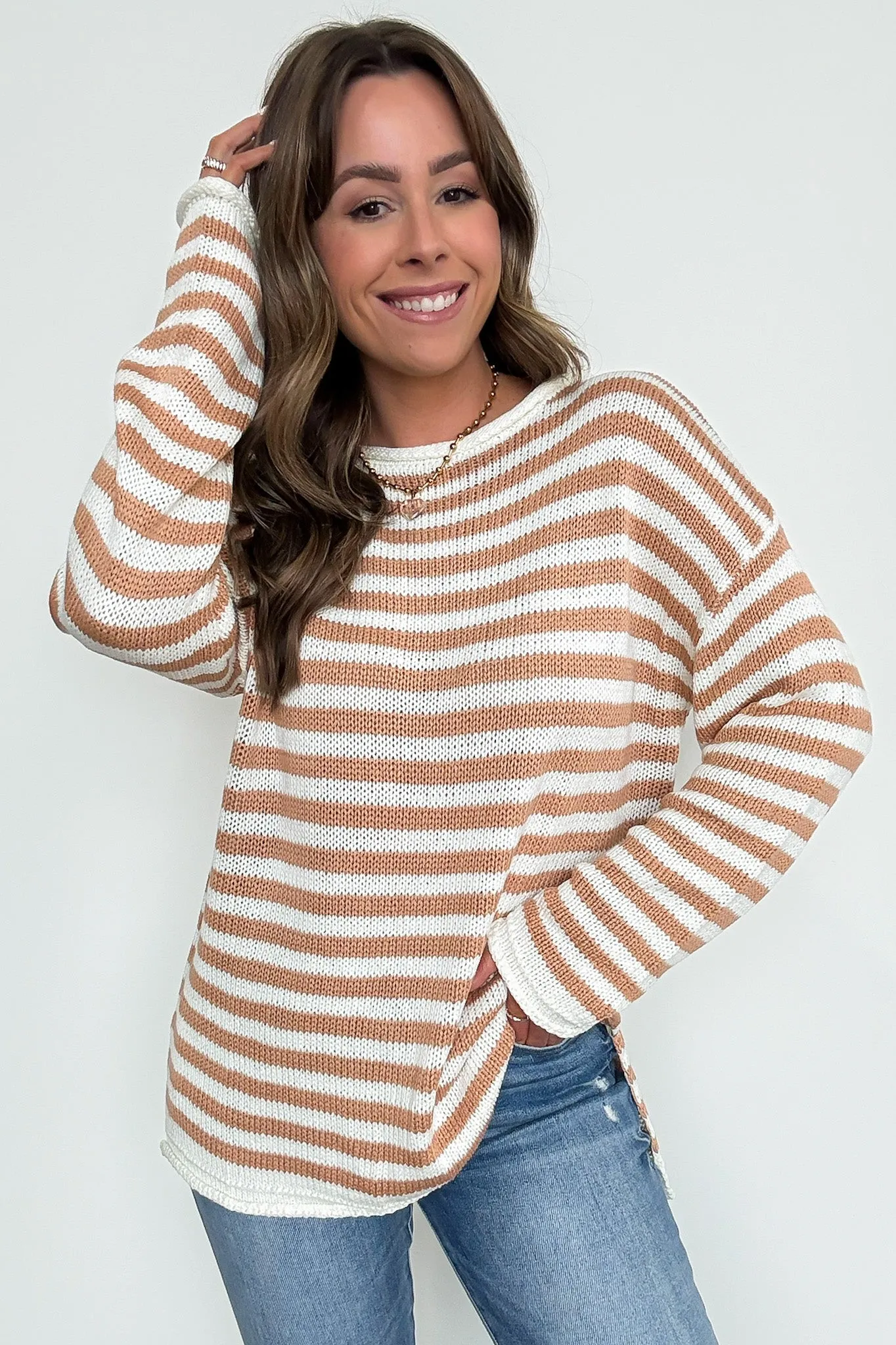 So Classic Striped Relaxed Knit Pullover - FINAL SALE sold by Madison + Mallory product image thumbnail 2
