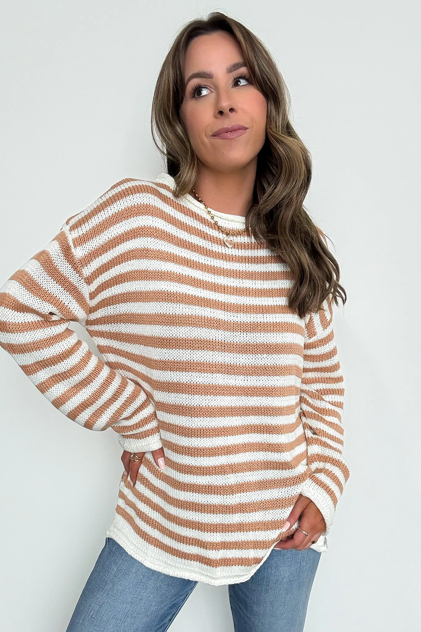 So Classic Striped Relaxed Knit Pullover - FINAL SALE sold by Madison + Mallory product image thumbnail 4