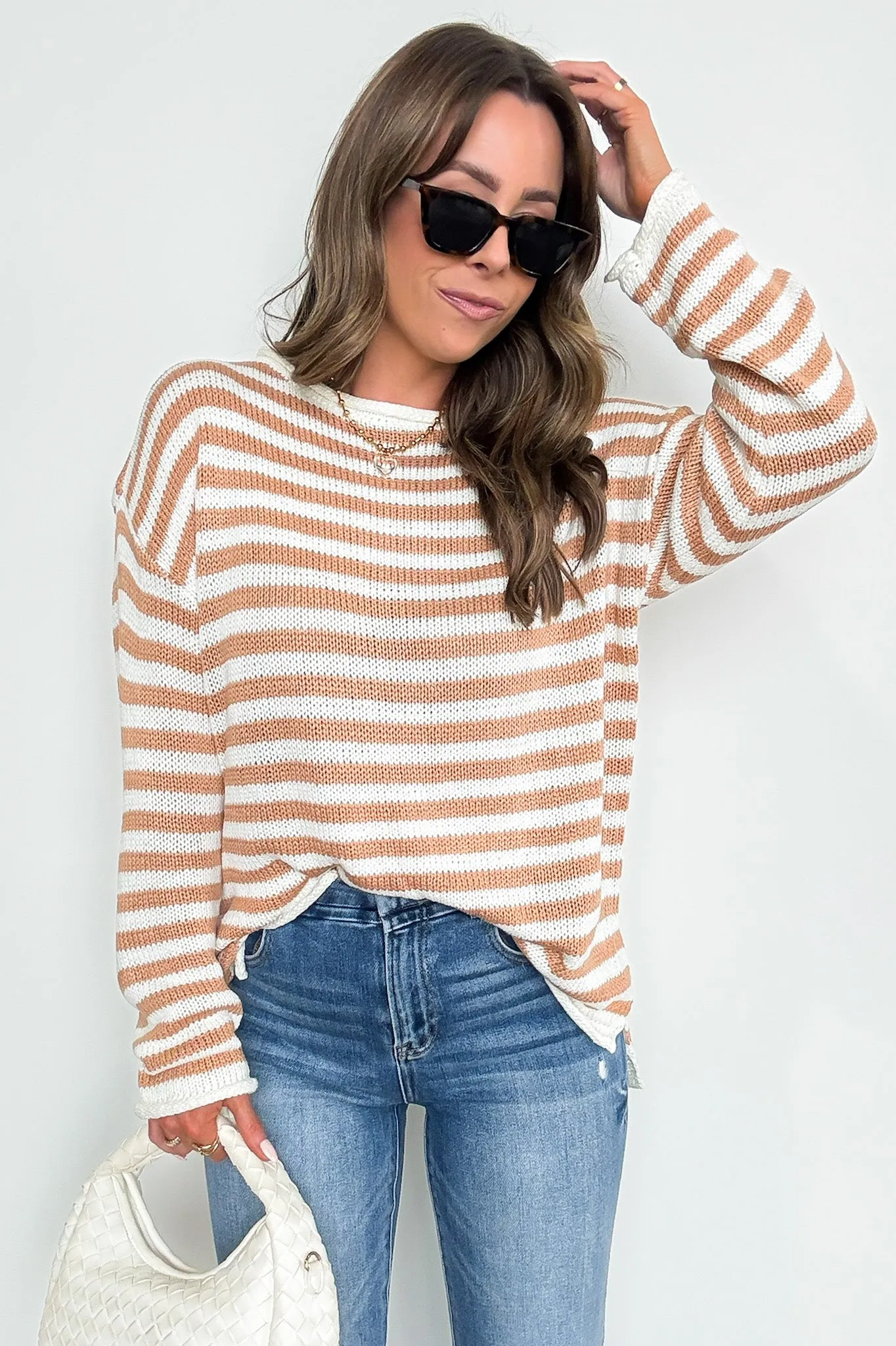 So Classic Striped Relaxed Knit Pullover - FINAL SALE sold by Madison + Mallory product image thumbnail 3