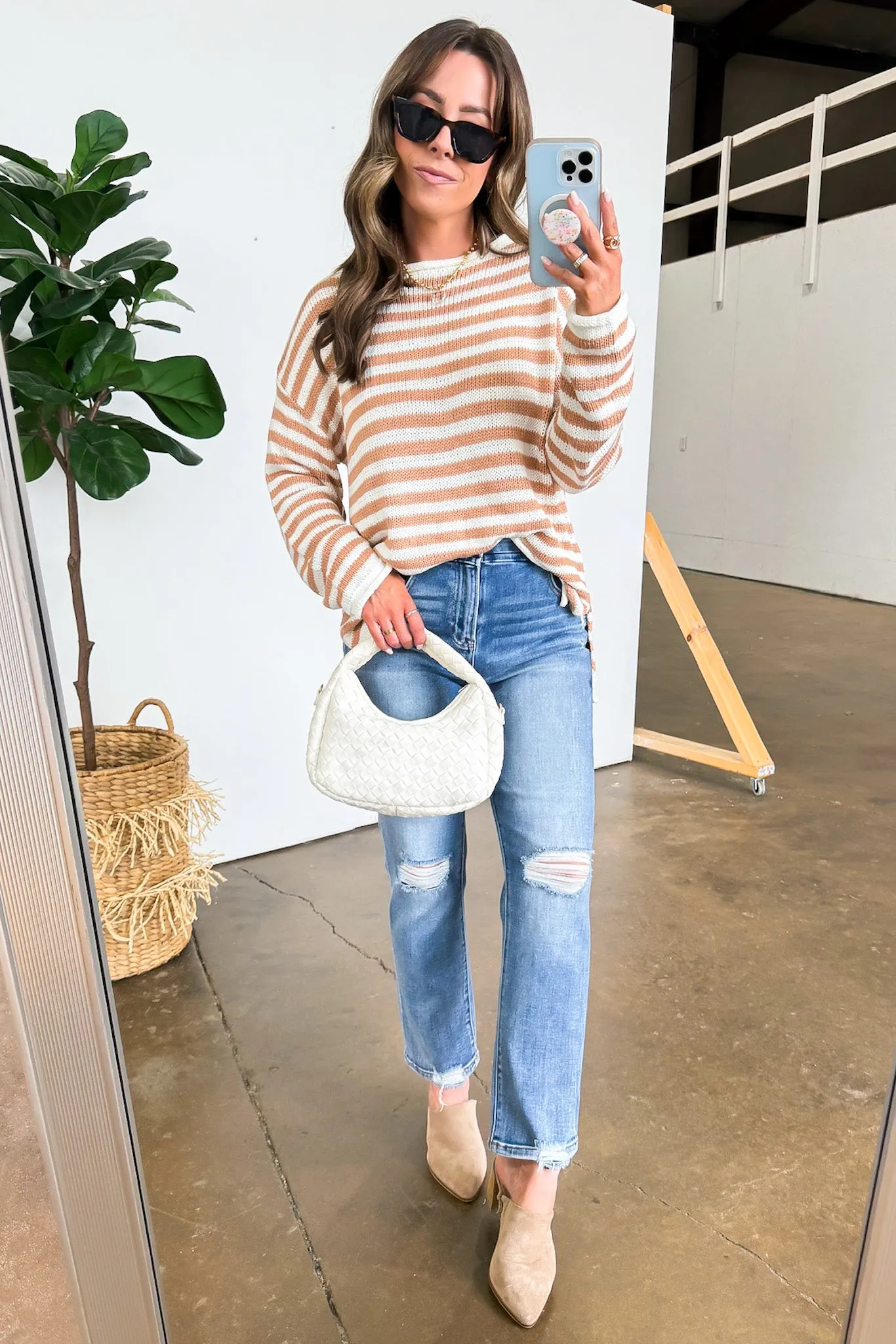 So Classic Striped Relaxed Knit Pullover - FINAL SALE sold by Madison + Mallory