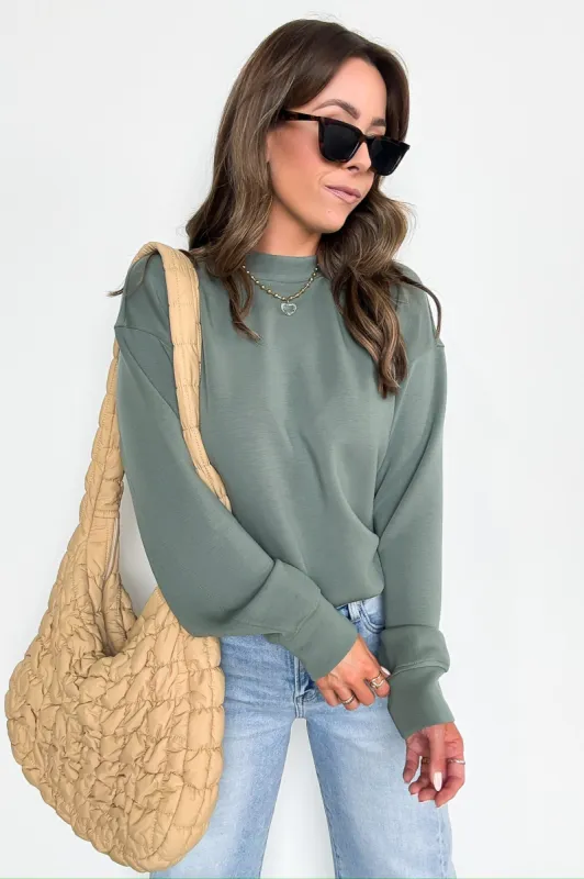 Kennedy Scuba Mock Neck Pullover - FINAL SALE sold by Madison + Mallory