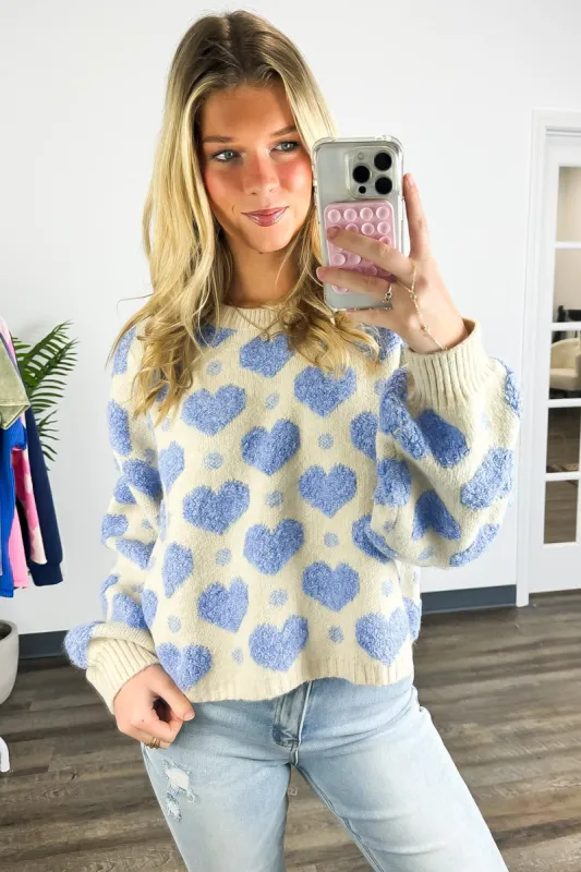 Love in the Air Heart Knit Sweater - FINAL SALE sold by Madison + Mallory