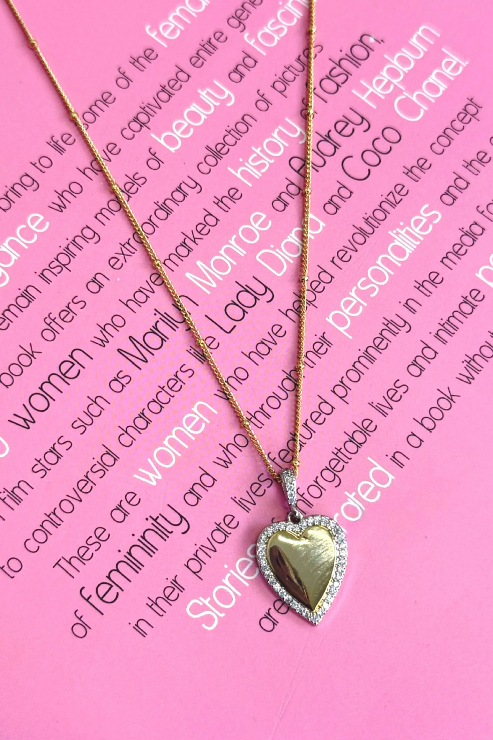 Two Tone Heart Beaded Necklace sold by Madison + Mallory