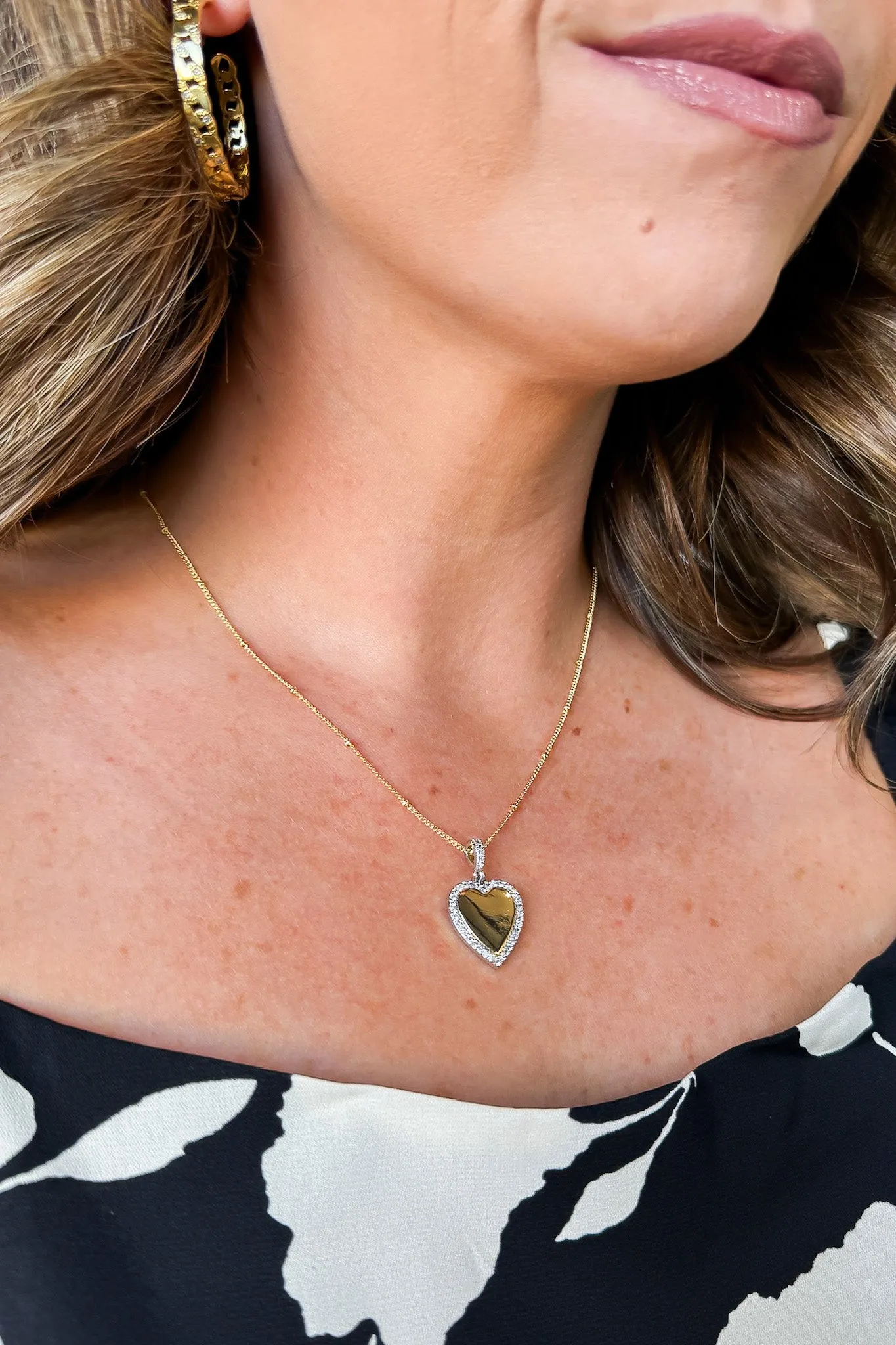 Two Tone Heart Beaded Necklace sold by Madison + Mallory product image thumbnail 2