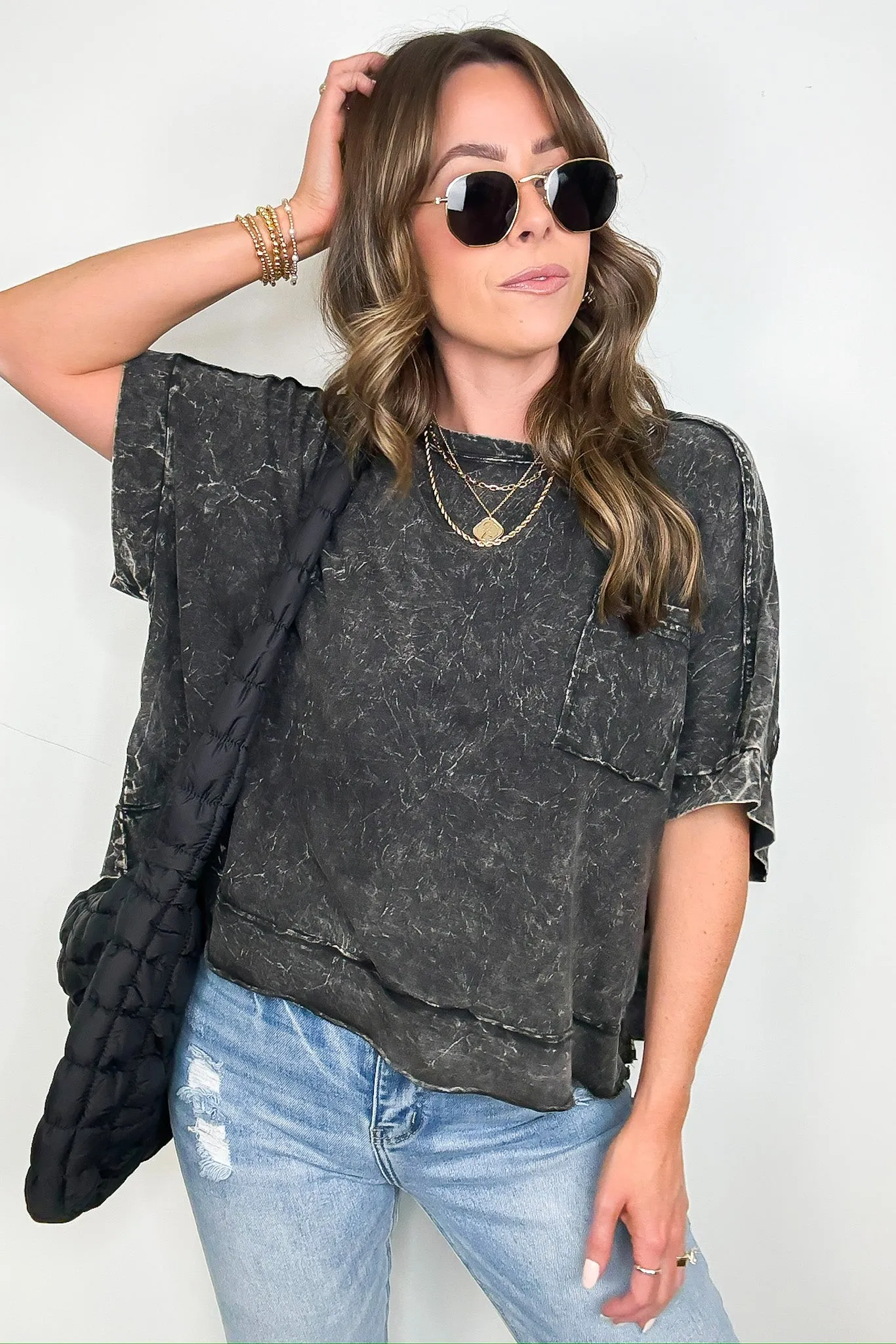 Vivid Aura Mineral Wash Oversized Tee - FINAL SALE sold by Madison + Mallory product image thumbnail 5