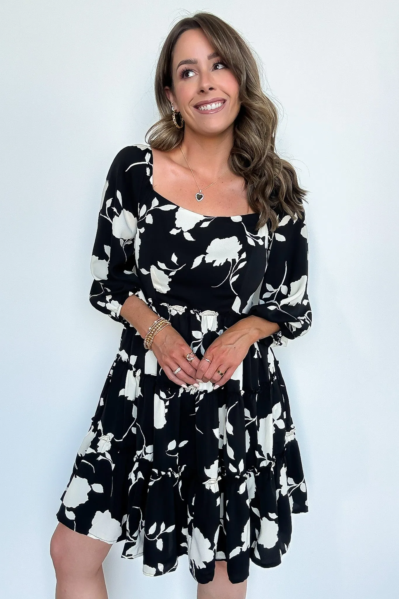 Gaelle Floral Square Neck Dress - FINAL SALE sold by Madison + Mallory product image thumbnail 2