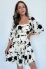Gaelle Floral Square Neck Dress - FINAL SALE sold by Madison + Mallory