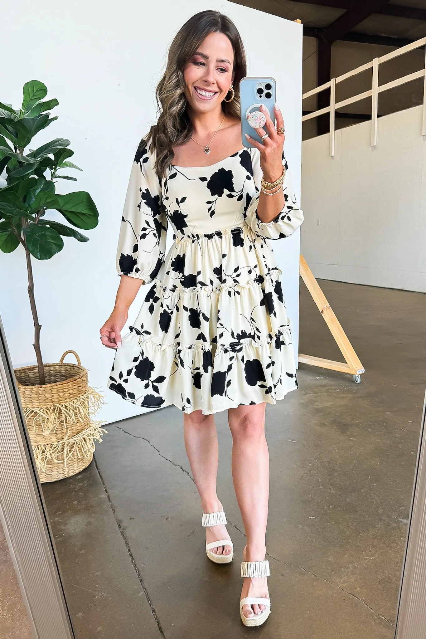Gaelle Floral Square Neck Dress - FINAL SALE sold by Madison + Mallory