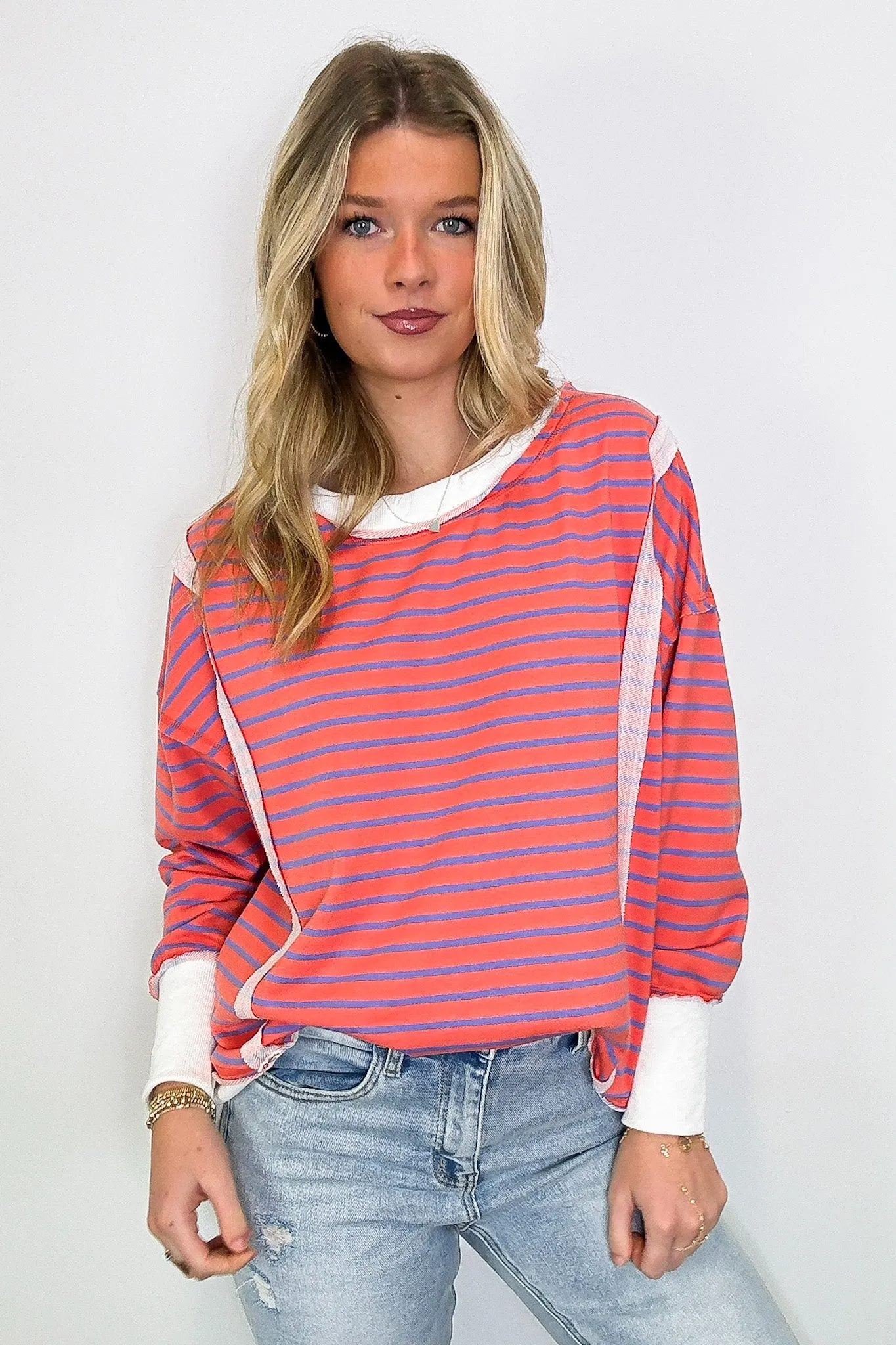 Livie Striped Relaxed Fit Pullover - FINAL SALE sold by Madison + Mallory product image thumbnail 4