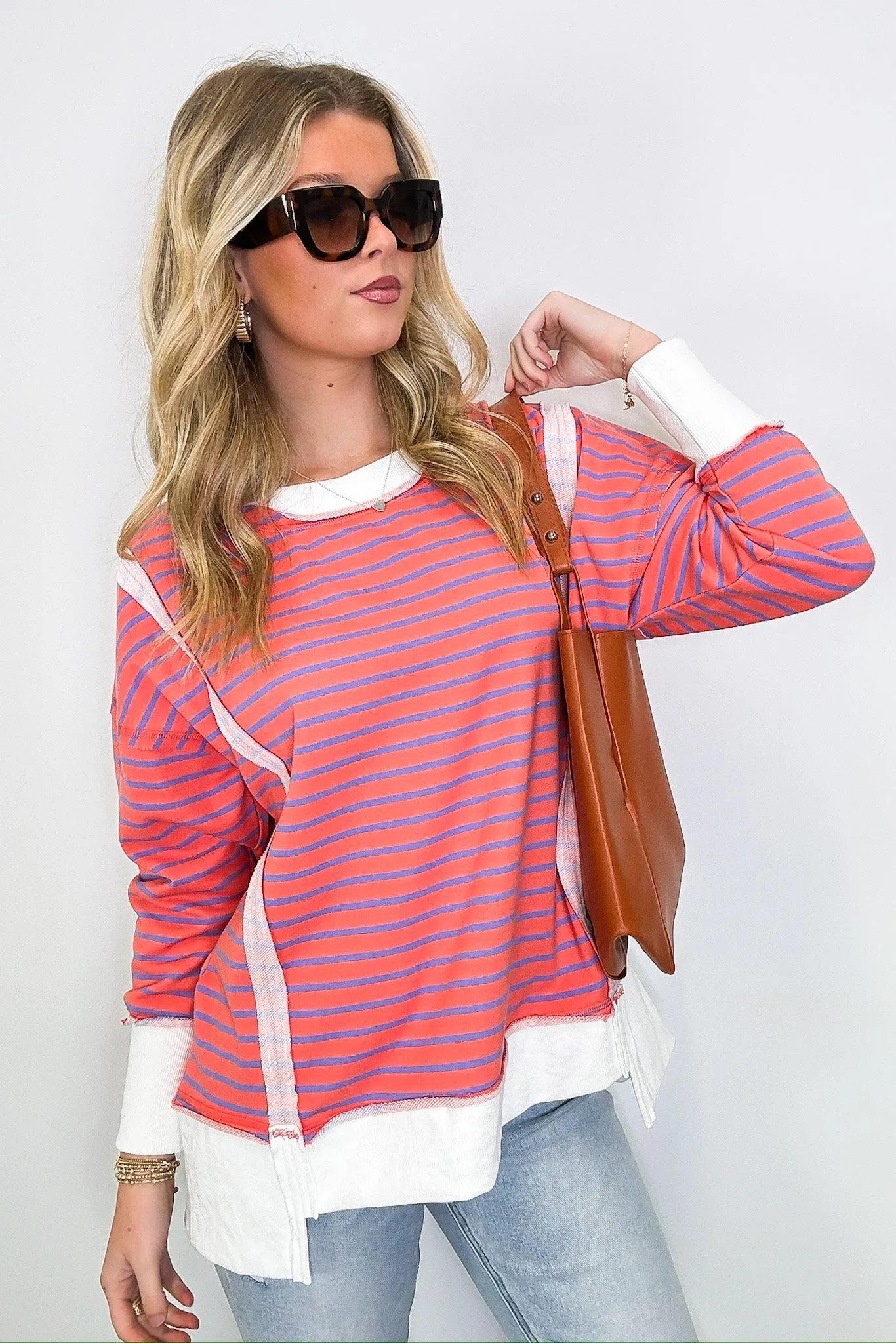 Livie Striped Relaxed Fit Pullover - FINAL SALE sold by Madison + Mallory product image thumbnail 3