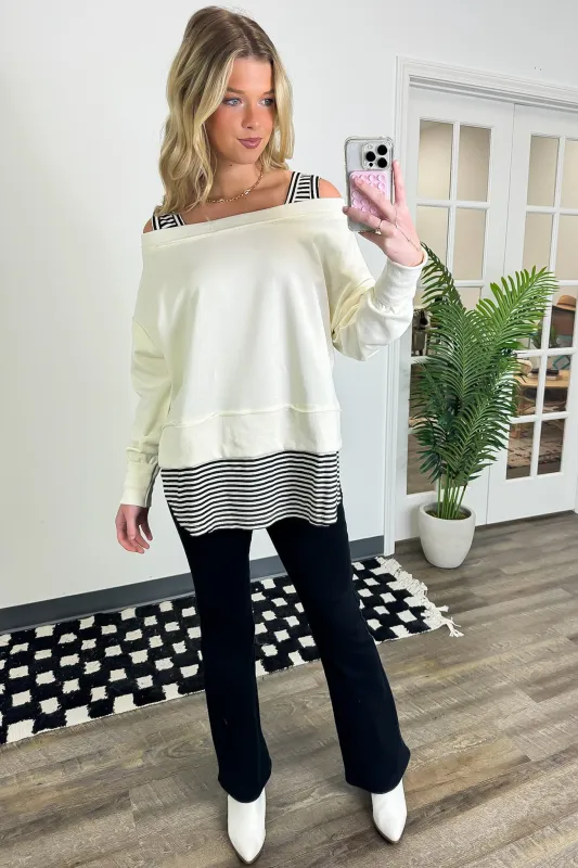 Superior Aesthetic Color Block Striped Top - FINAL SALE sold by Madison + Mallory
