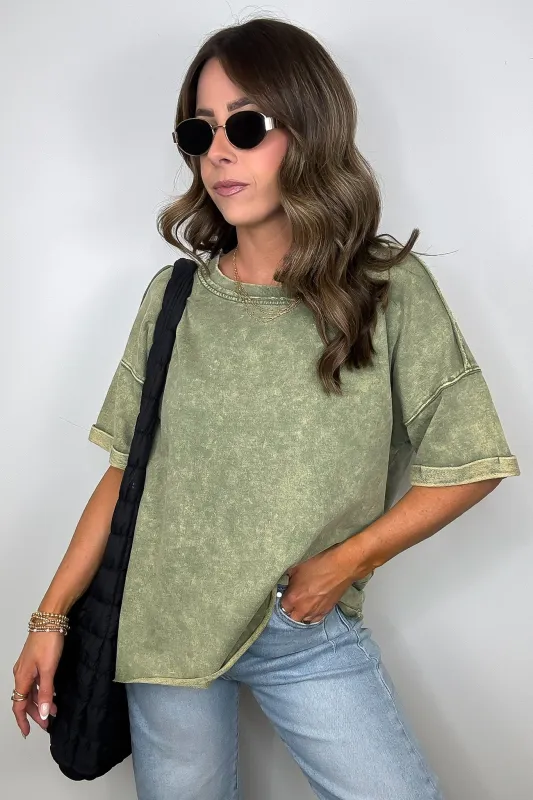 Wild Drift Acid Wash Relaxed Tee - BACK IN STOCK sold by Madison + Mallory