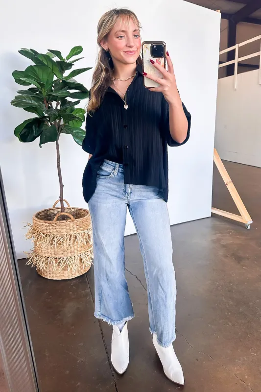 Danielle Short Sleeve Button Down Top - FINAL SALE sold by Madison + Mallory