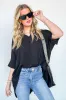Ayla Textured Knit Button Down Top sold by Madison + Mallory
