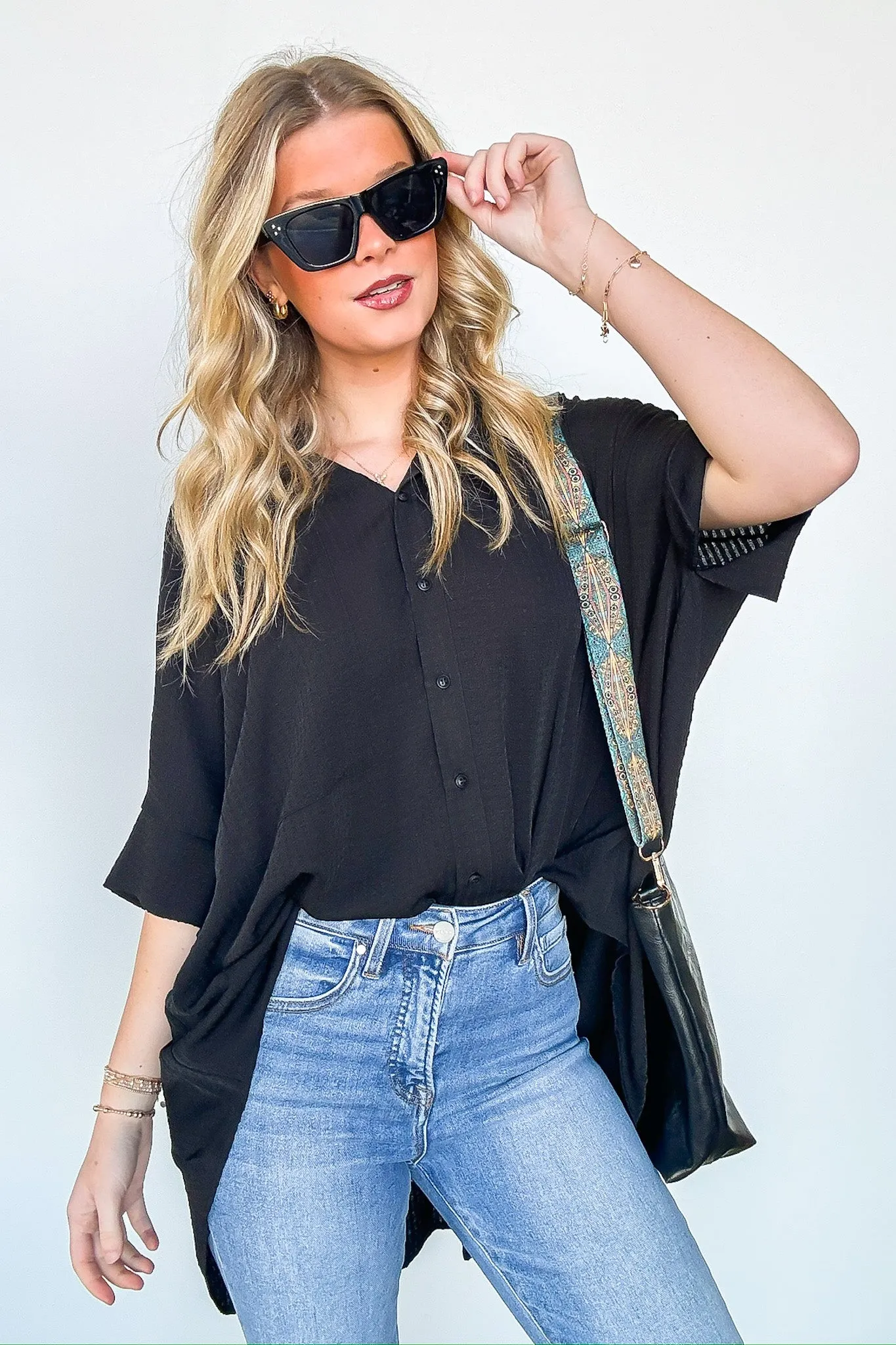 Ayla Textured Knit Button Down Top - FINAL SALE sold by Madison + Mallory product image thumbnail 2