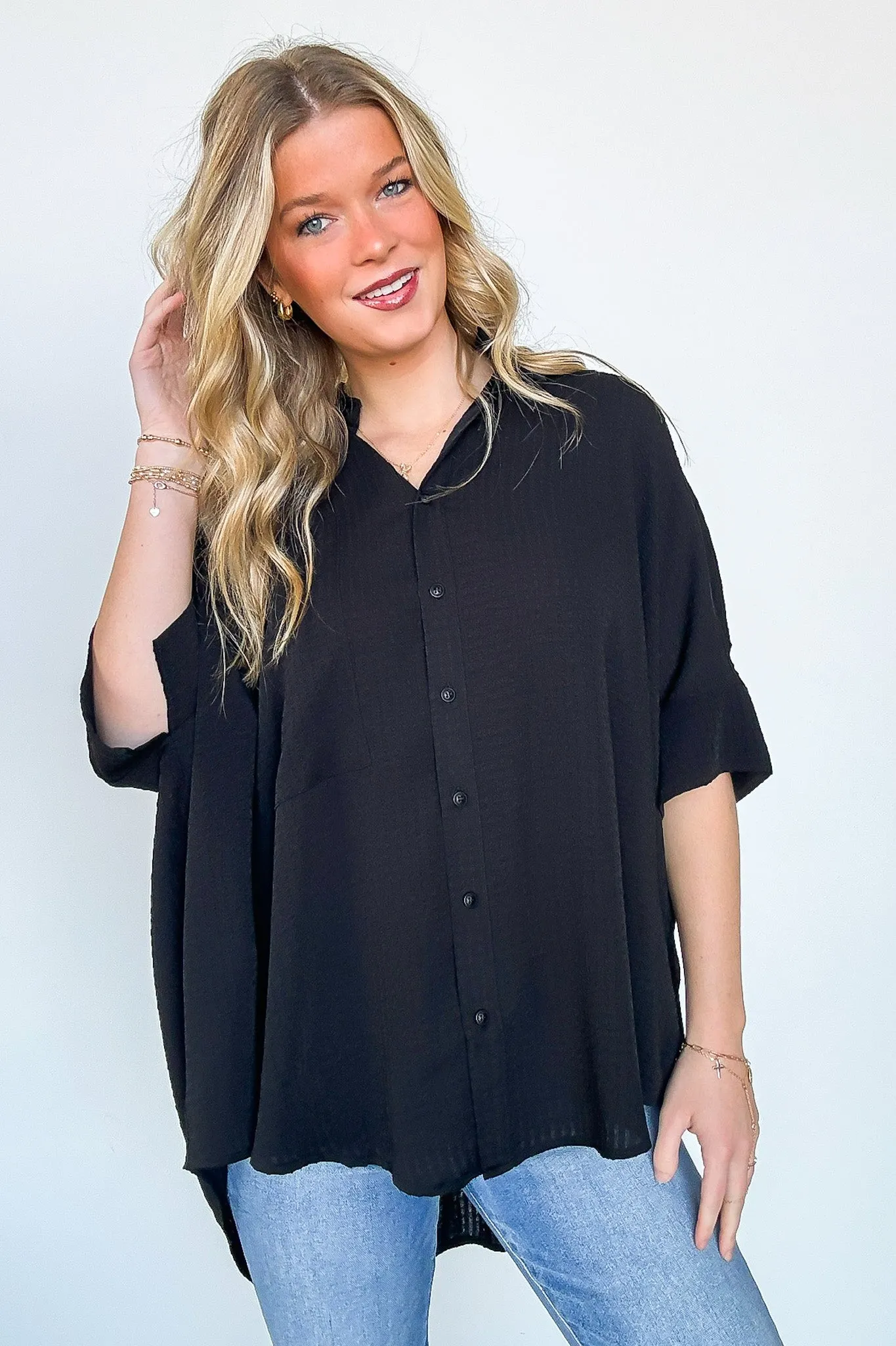 Ayla Textured Knit Button Down Top - FINAL SALE sold by Madison + Mallory product image thumbnail 4