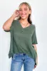 Lanai V-Neck Crochet Top - FINAL SALE sold by Madison + Mallory