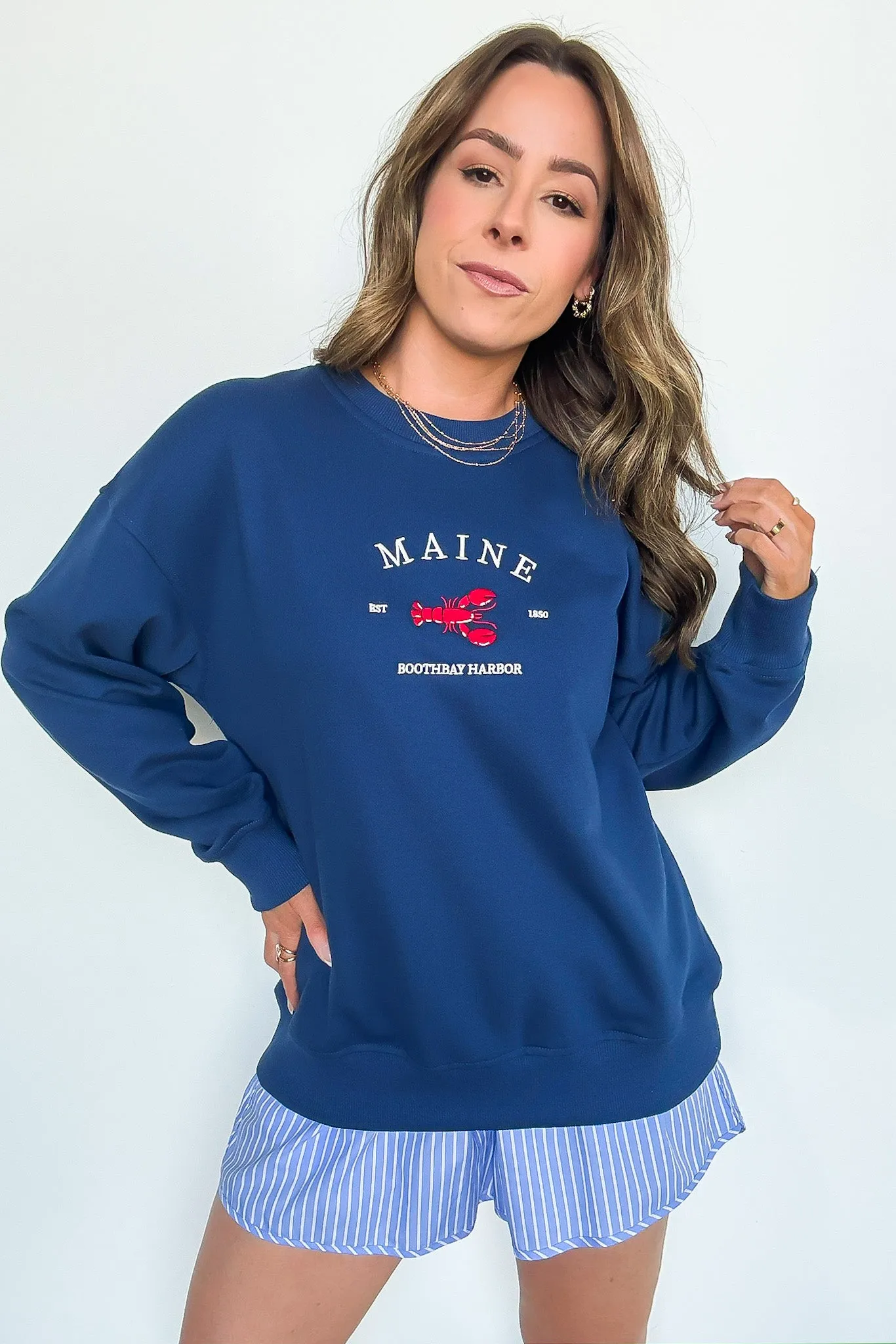 Maine Boothbay Harbor Embroidered Pullover sold by Madison + Mallory product image thumbnail 5