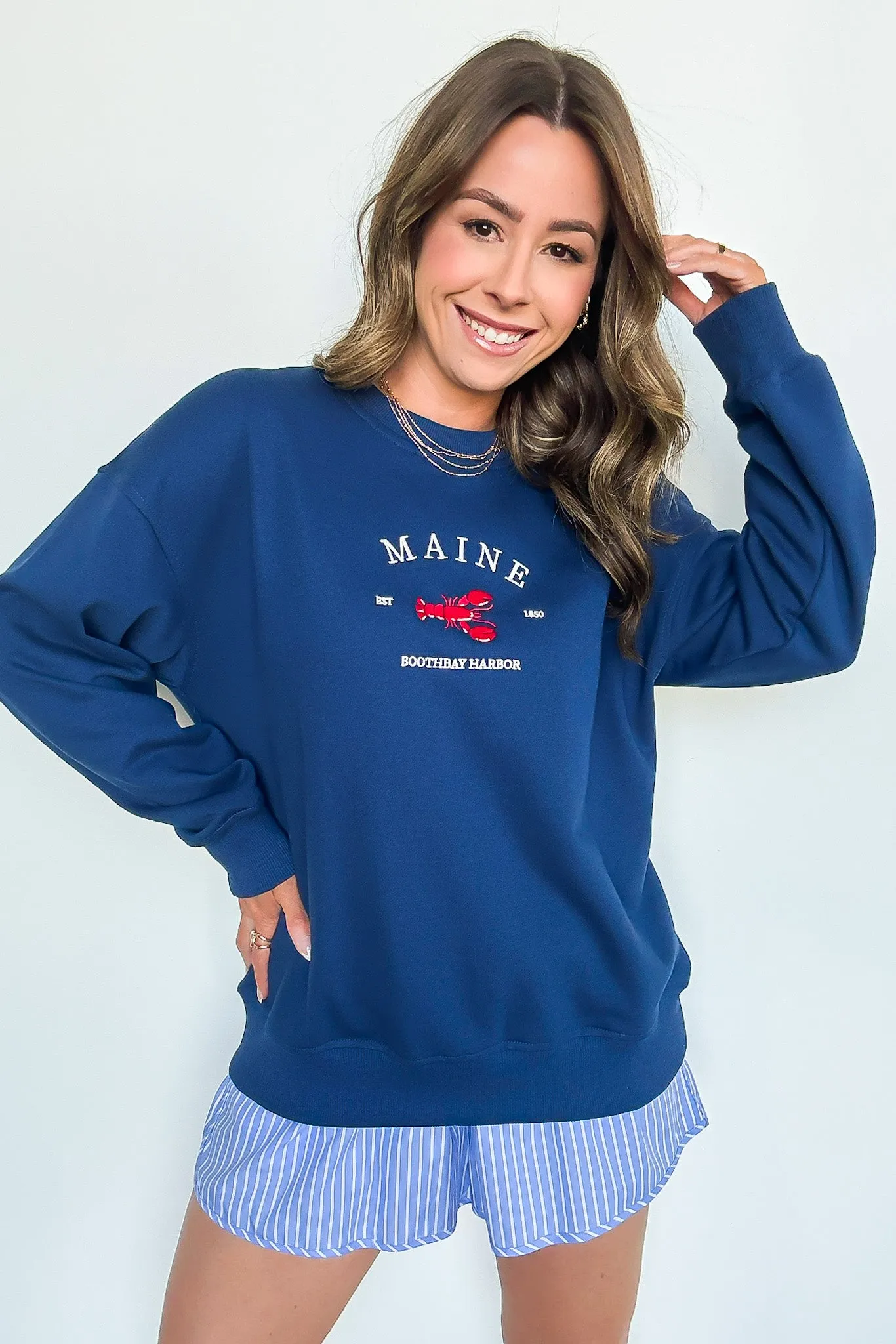 Maine Boothbay Harbor Embroidered Pullover sold by Madison + Mallory product image thumbnail 2
