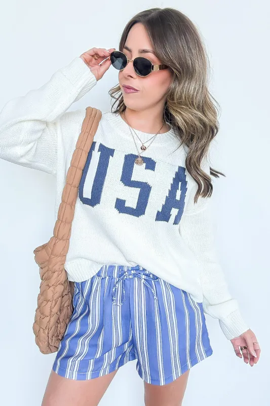 USA Graphic Knit Sweater - FINAL SALE sold by Madison + Mallory