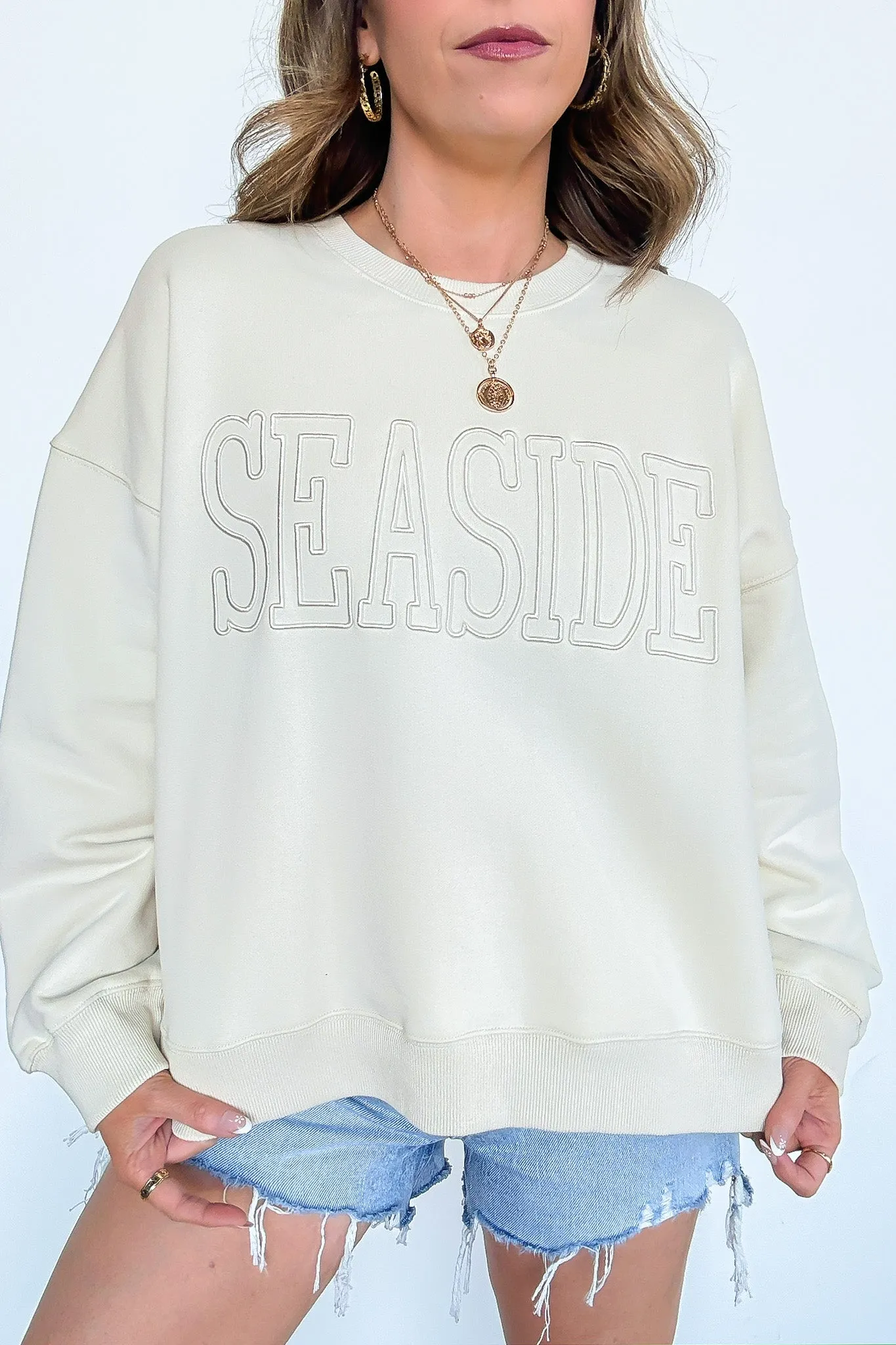SEASIDE Embroidered Graphic Pullover - FINAL SALE sold by Madison + Mallory product image thumbnail 5