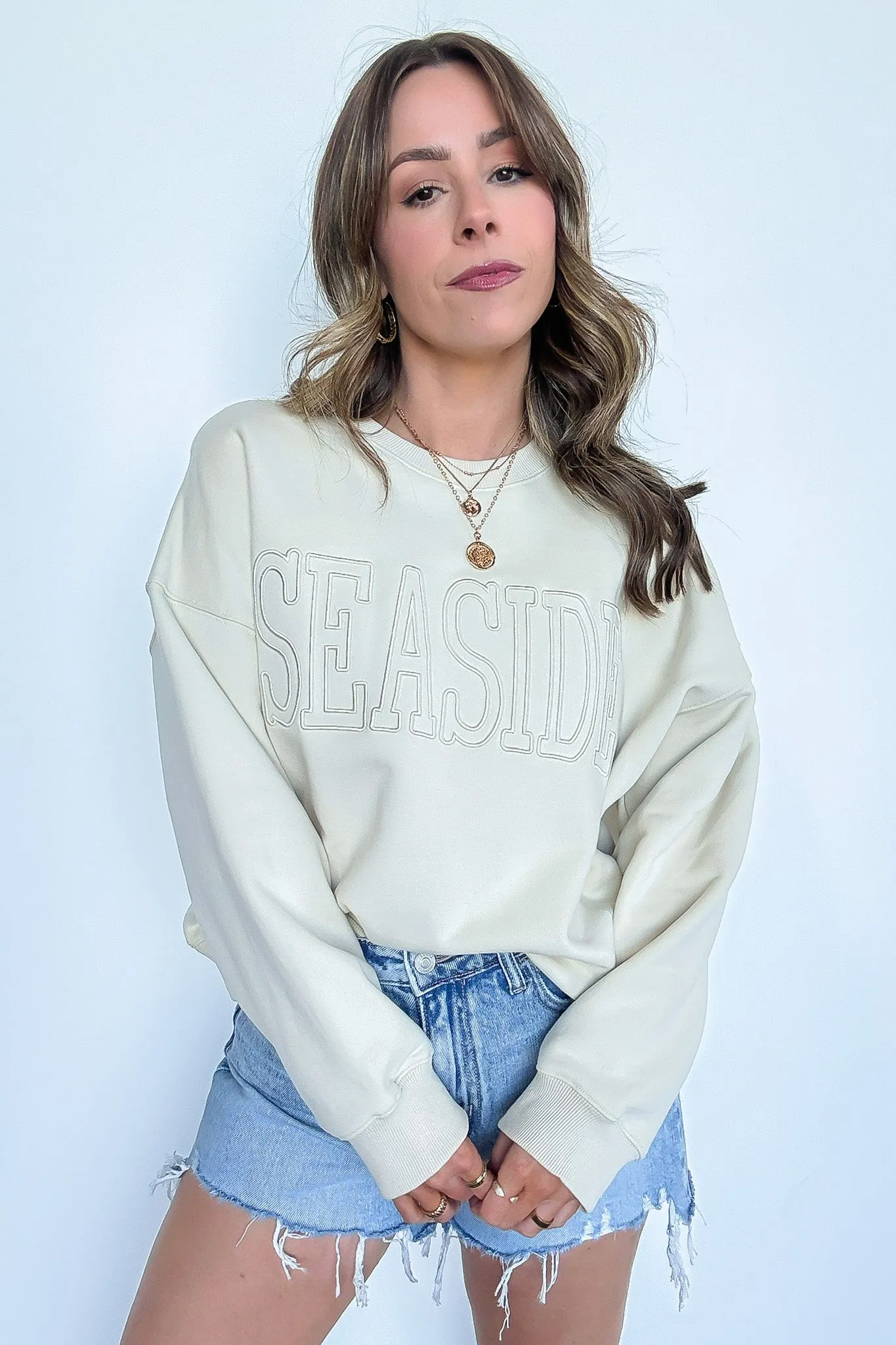 SEASIDE Embroidered Graphic Pullover - FINAL SALE sold by Madison + Mallory product image thumbnail 3