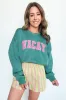 VACAY Graphic Patch Pullover Sweatshirt sold by Madison + Mallory