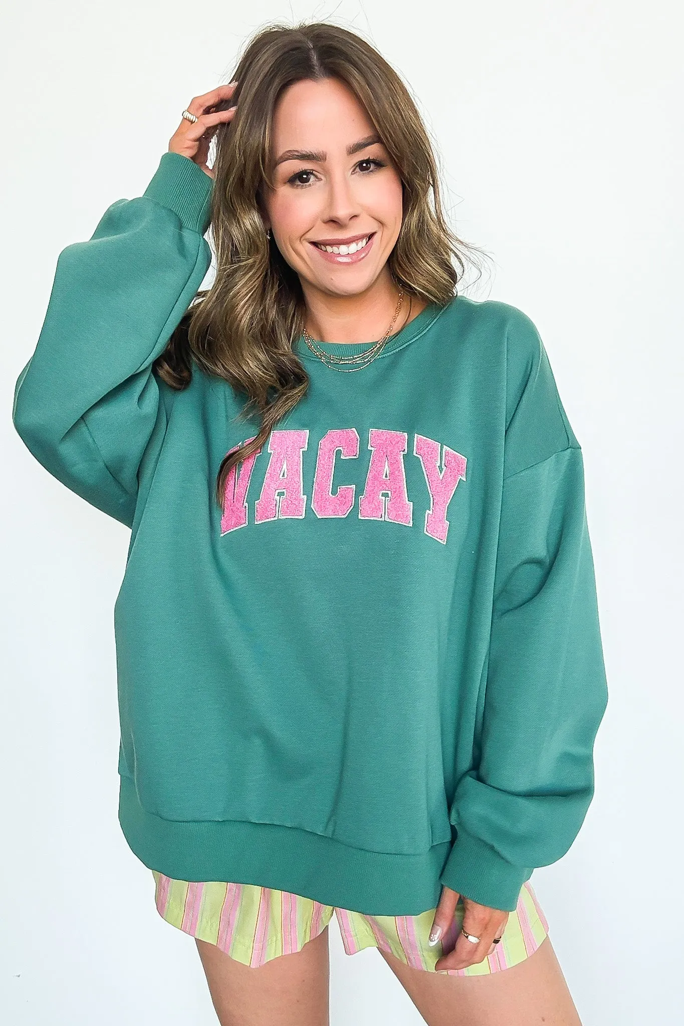 VACAY Graphic Patch Pullover Sweatshirt - FINAL SALE sold by Madison + Mallory product image thumbnail 3