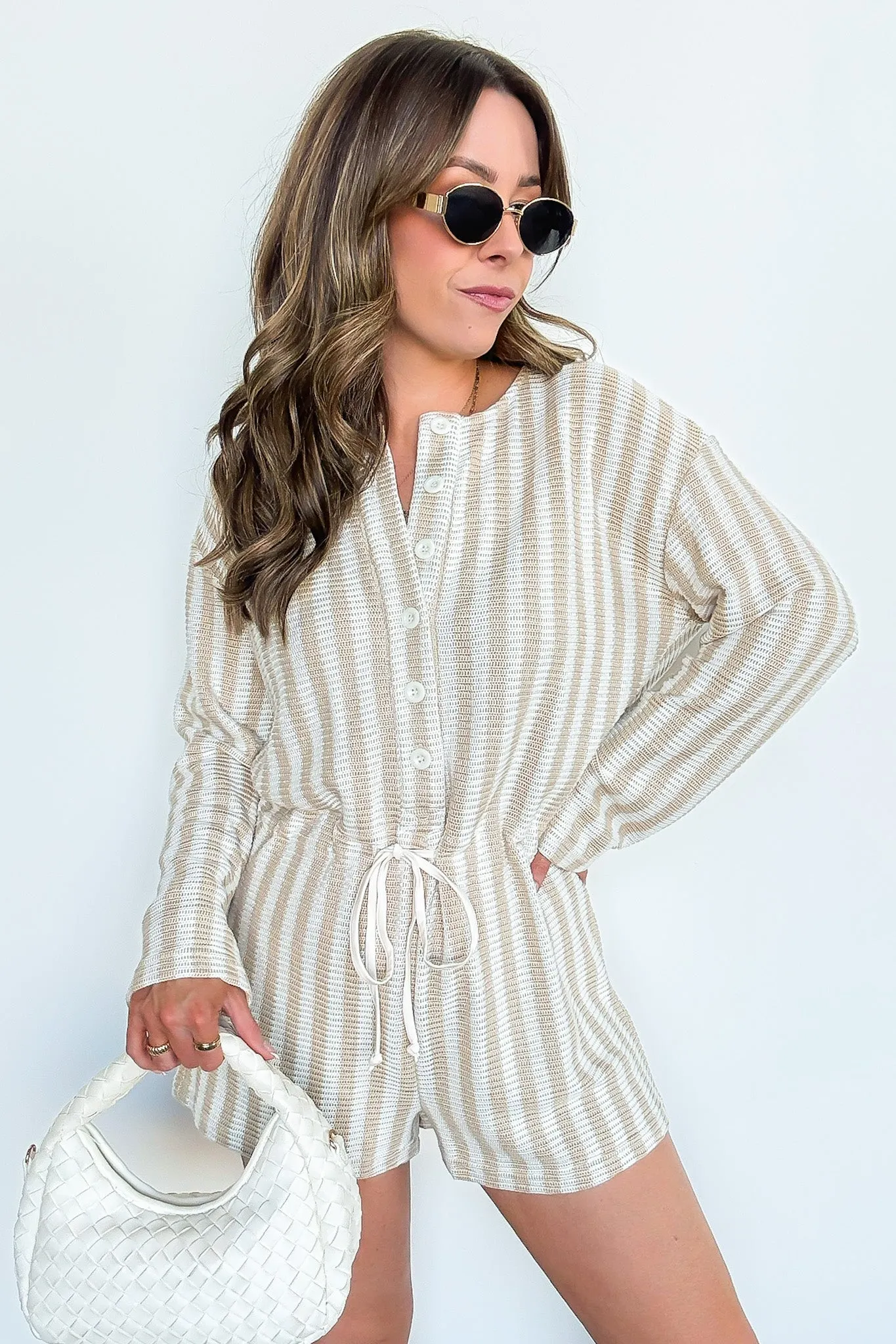 Relaxed Attitude Knit Striped Romper - FINAL SALE sold by Madison + Mallory product image thumbnail 3