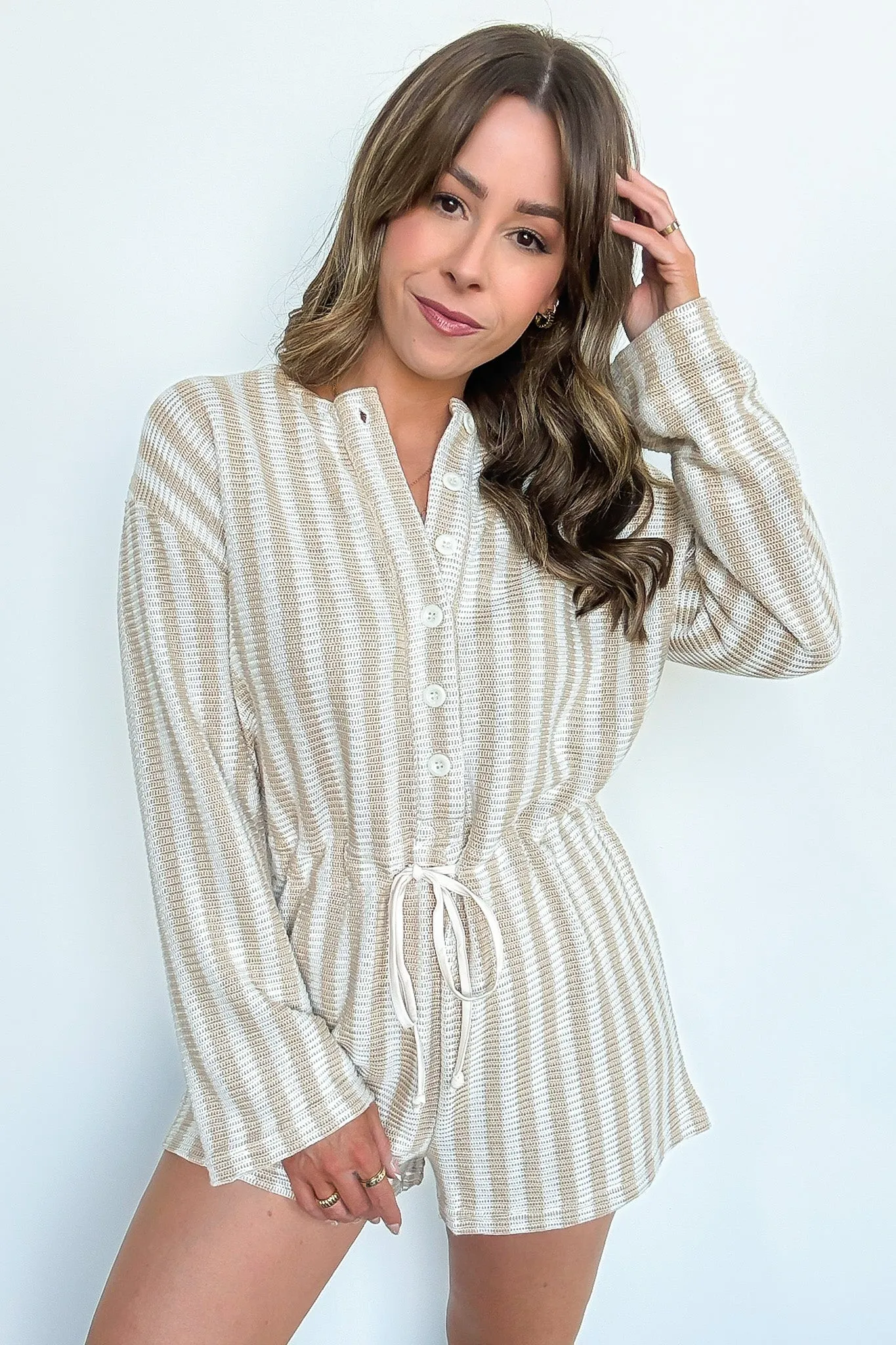 Relaxed Attitude Knit Striped Romper - FINAL SALE sold by Madison + Mallory product image thumbnail 5