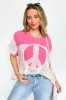 Far Out Peace Sign Contrast Top - FINAL SALE sold by Madison + Mallory