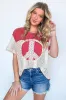 Far Out Peace Sign Contrast Top - FINAL SALE sold by Madison + Mallory