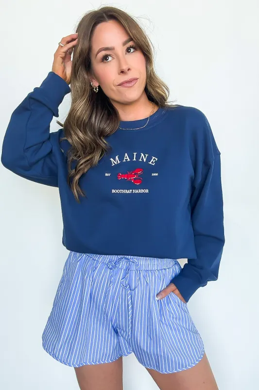 Maine Boothbay Harbor Embroidered Pullover - FINAL SALE sold by Madison + Mallory