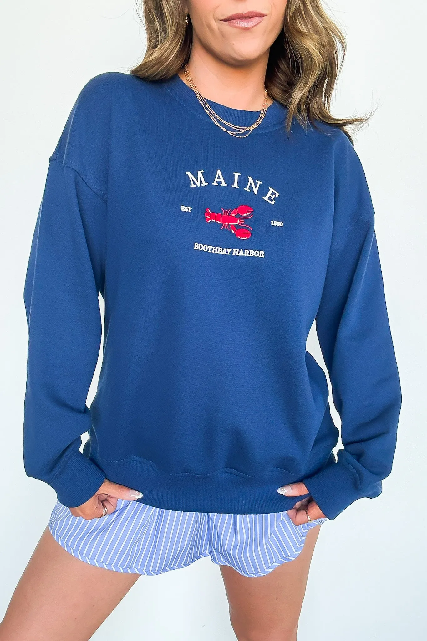 Maine Boothbay Harbor Embroidered Pullover - FINAL SALE sold by Madison + Mallory product image thumbnail 3