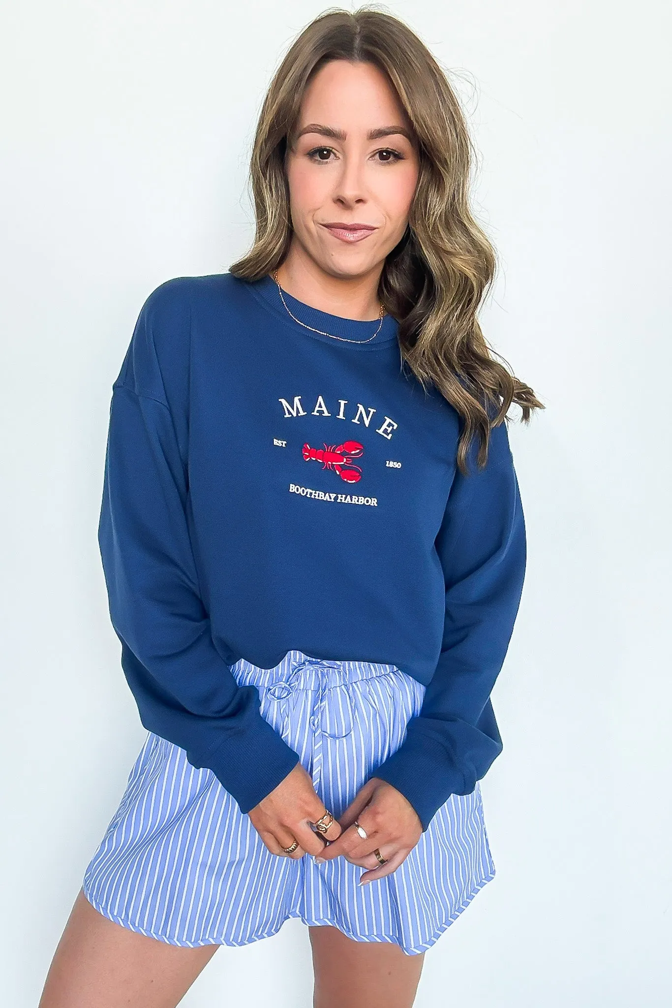 Maine Boothbay Harbor Embroidered Pullover - FINAL SALE sold by Madison + Mallory product image thumbnail 4