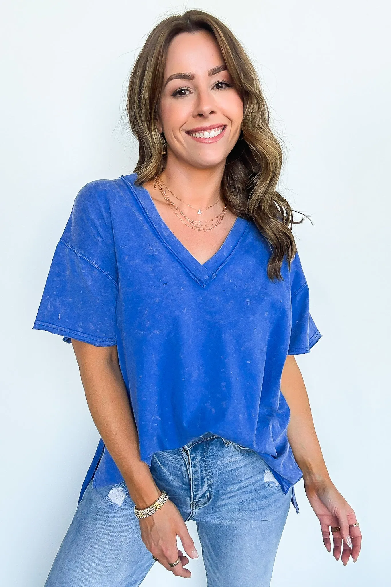 Cecily V-Neck Short Sleeve Top - BACK IN STOCK sold by Madison + Mallory