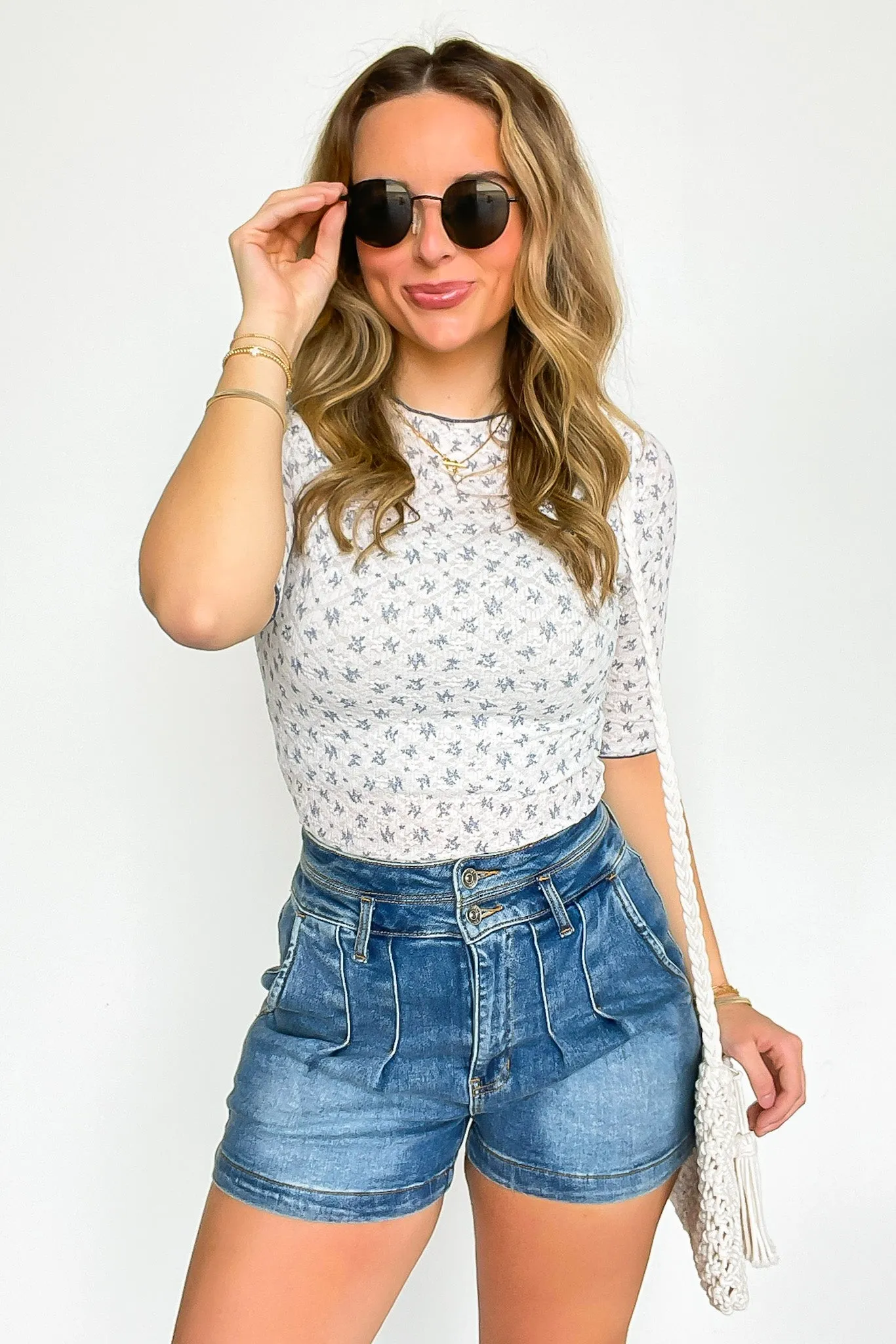 Adora Lace Stretch Floral Top - FINAL SALE sold by Madison + Mallory product image thumbnail 3