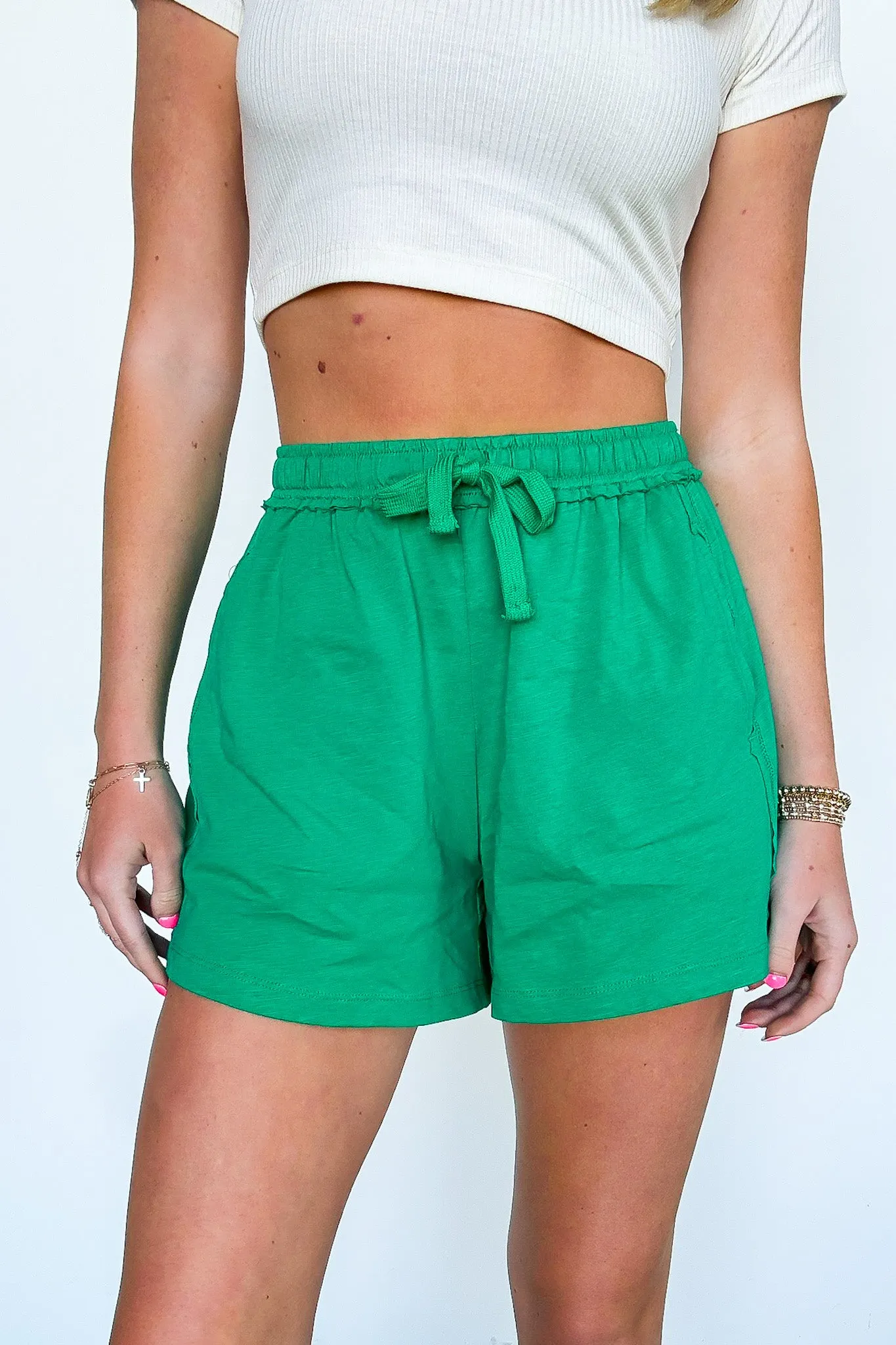 Casual Classic Elastic Waist Shorts - FINAL SALE sold by Madison + Mallory product image thumbnail 4