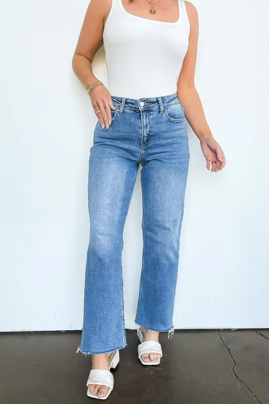 Megyn High Rise Straight Leg Jeans sold by Madison + Mallory