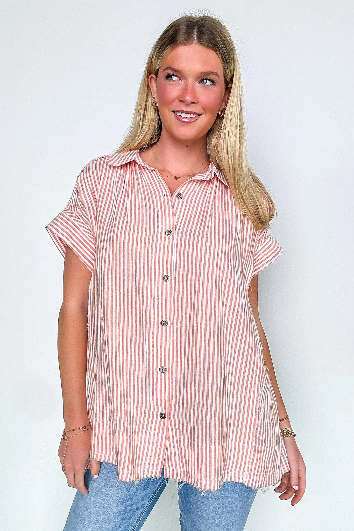 Savani Button Down Striped Top - FINAL SALE sold by Madison + Mallory product image thumbnail 2
