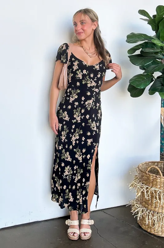 Laleh Floral Ruffle Sleeve Midi Dress - FINAL SALE sold by Madison + Mallory