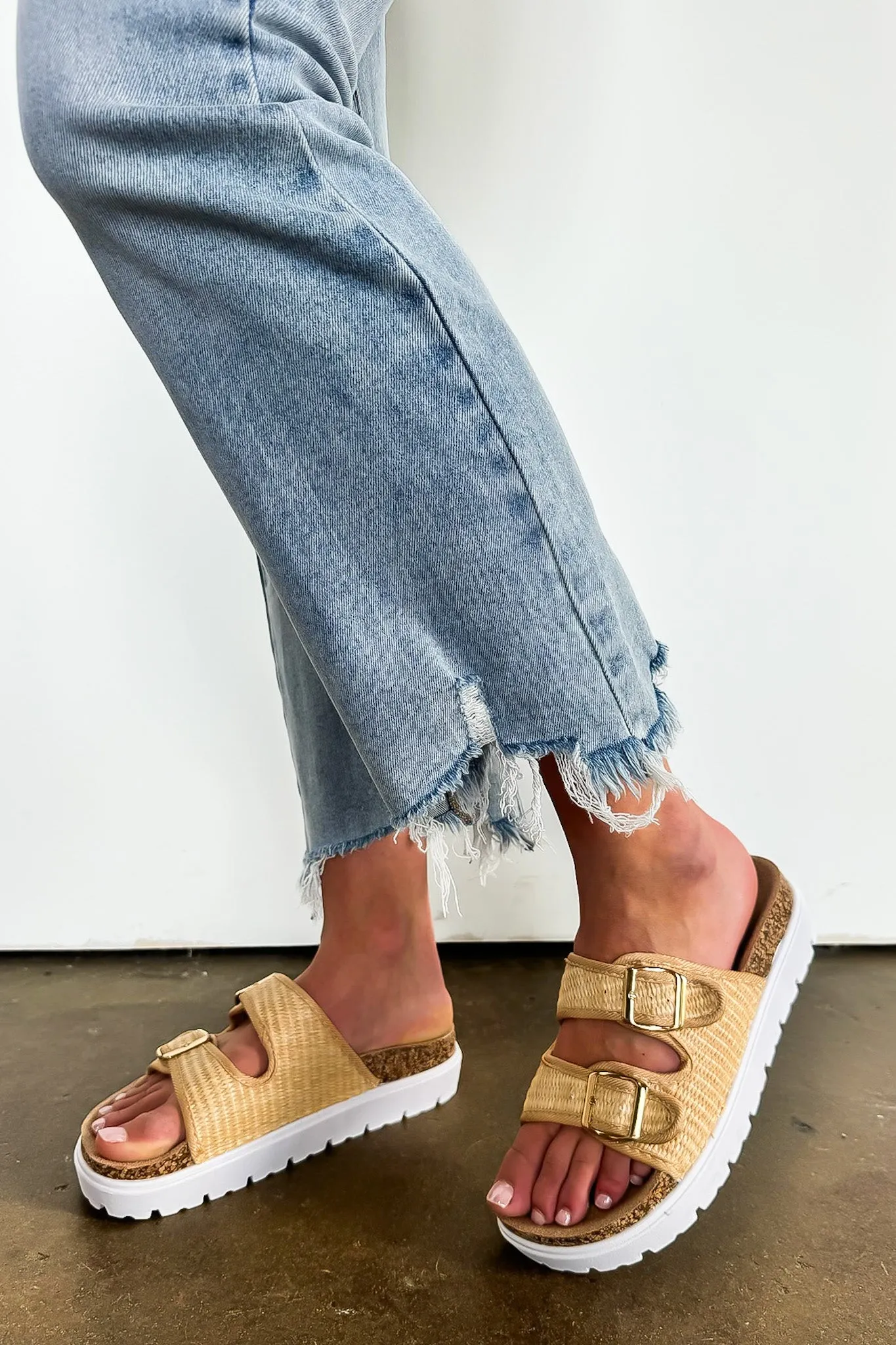 Meralda Raffia Double Strap Platform Sandal - FINAL SALE sold by Madison + Mallory product image thumbnail 5